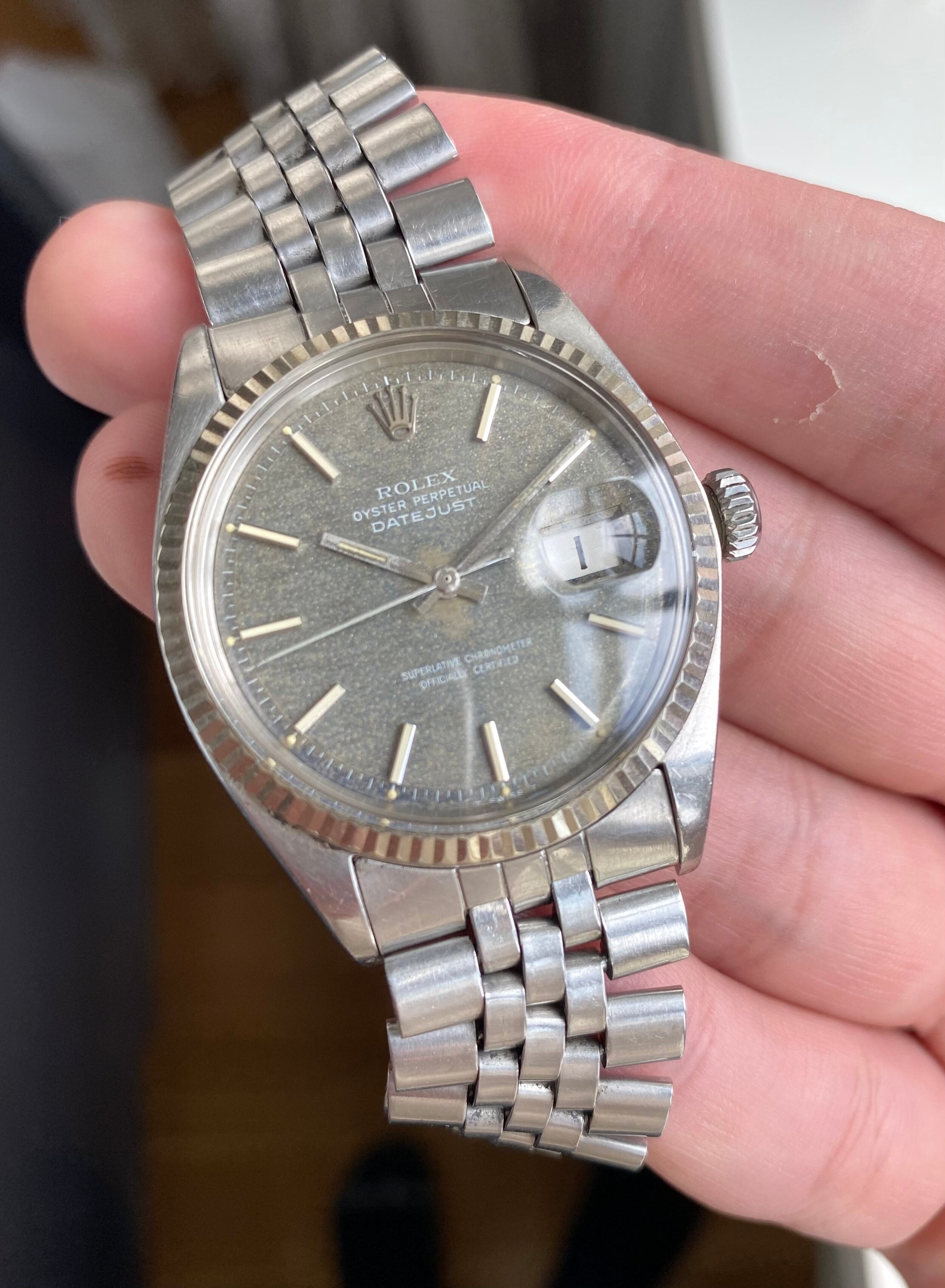 Rolex Datejust ref. 1601 — Brown Mosaic Dial