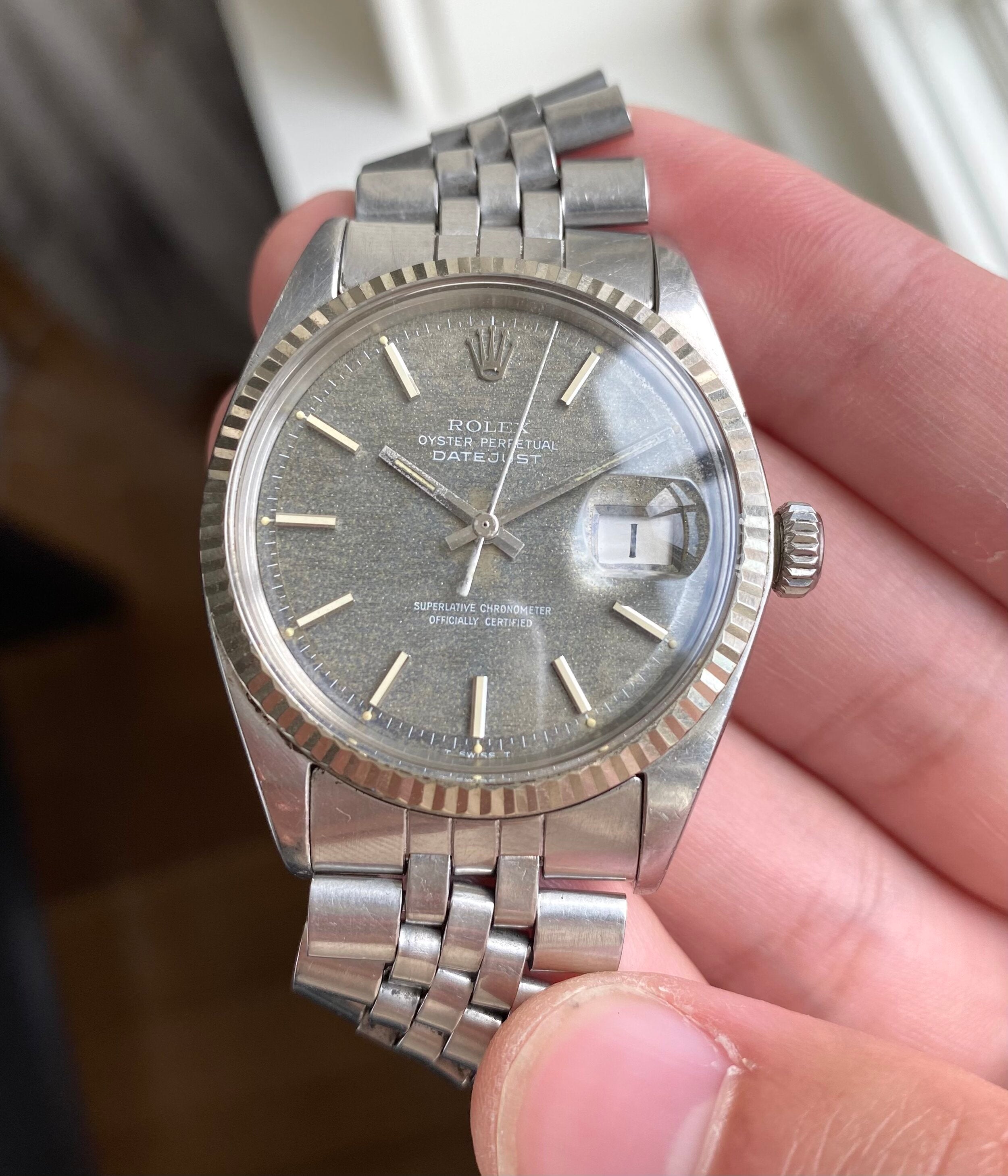 Rolex Datejust ref. 1601 — Brown Mosaic Dial