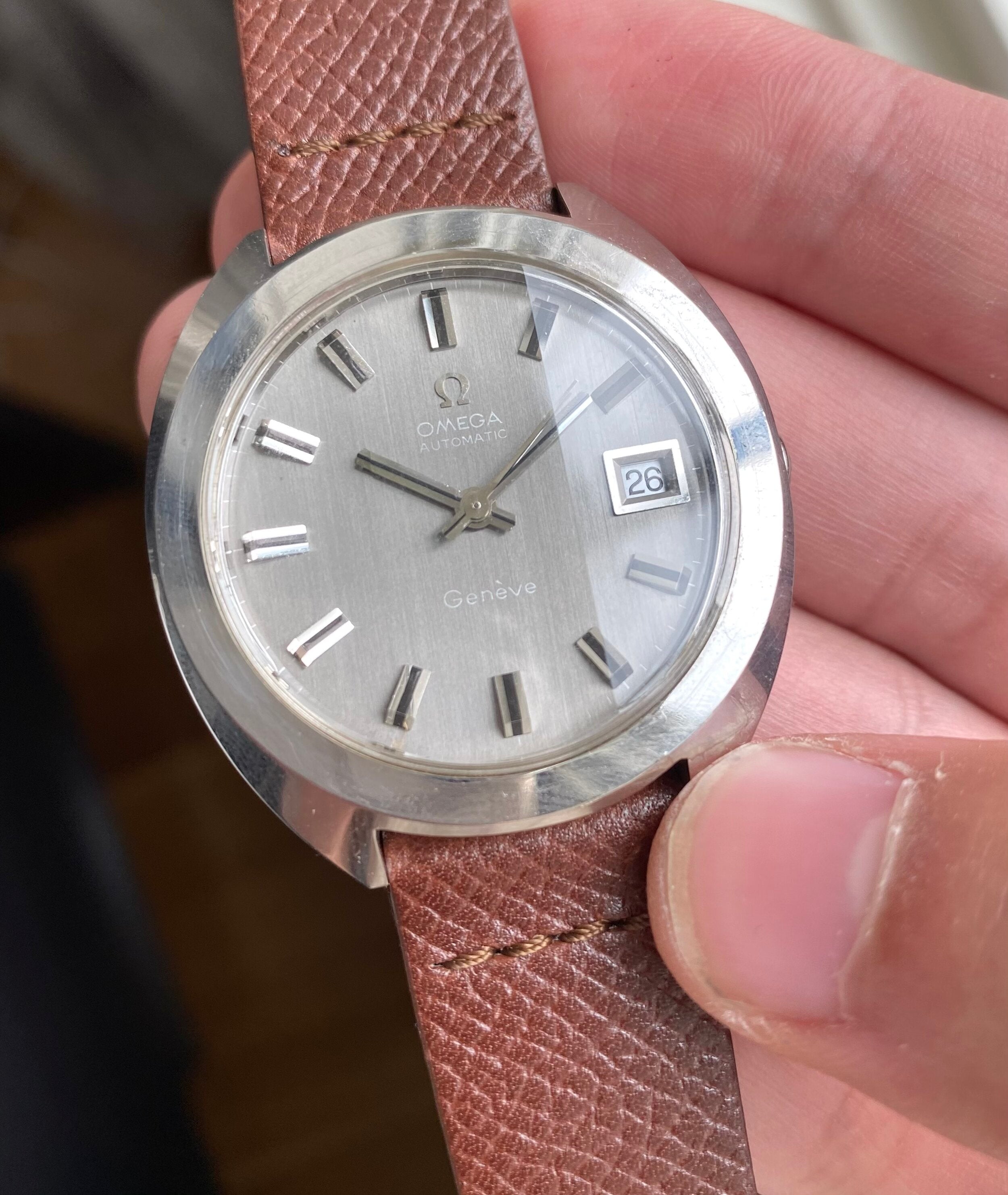 Omega Geneve — Grey "Mirror" Crystal