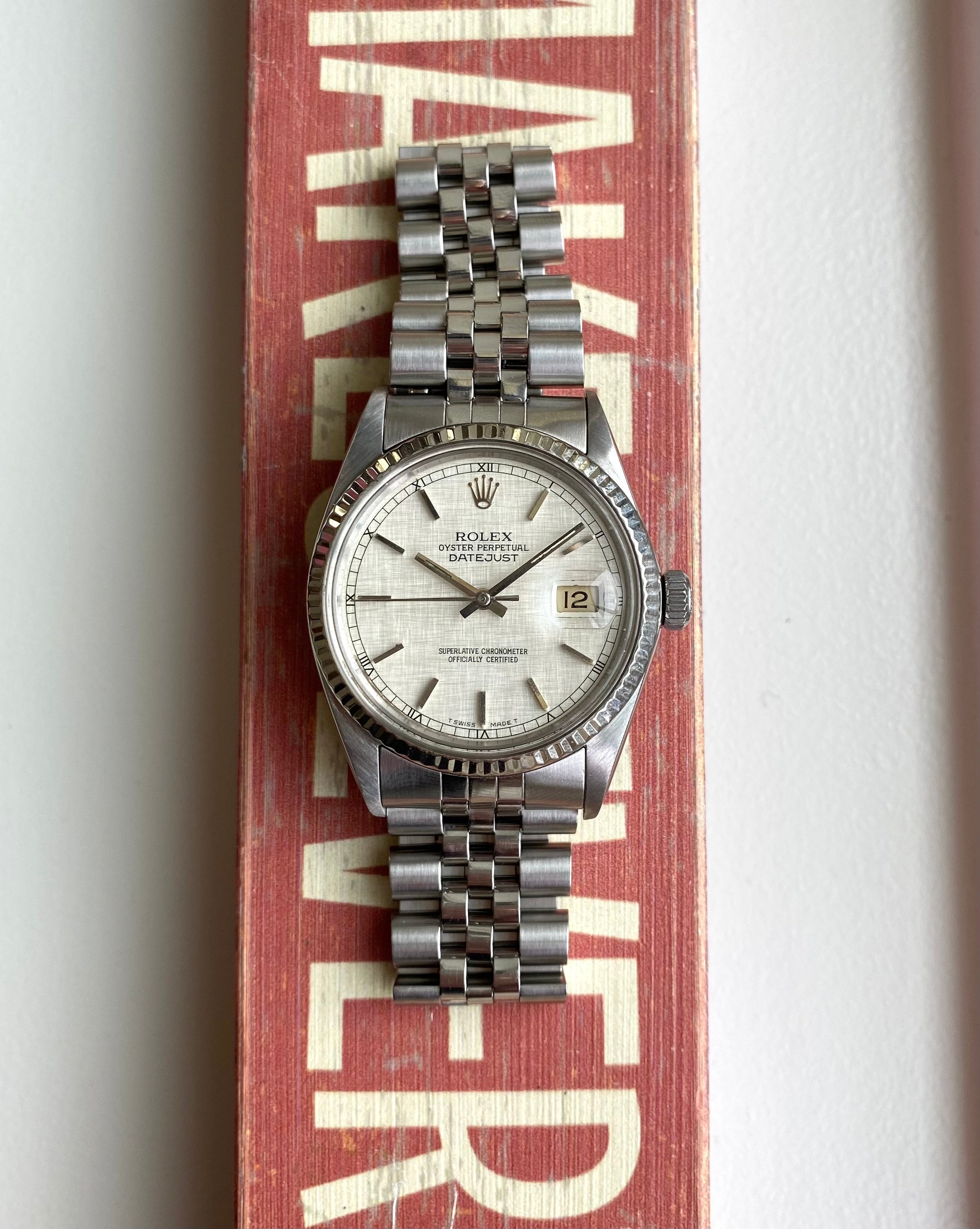 Rolex Datejust ref. 16014 — Silver Linen Dial