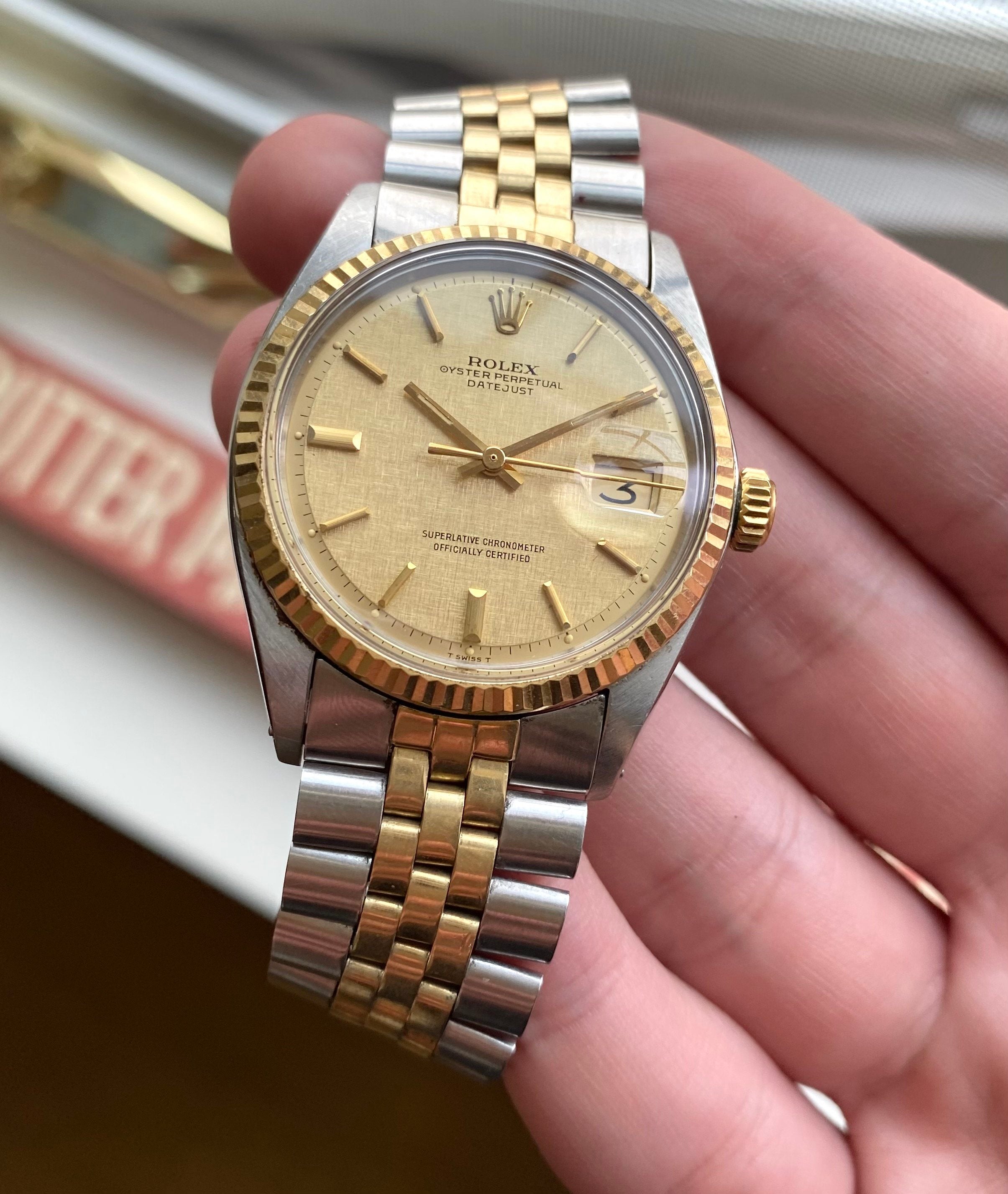 Rolex Datejust ref. 1601 — Champagne Linen Dial