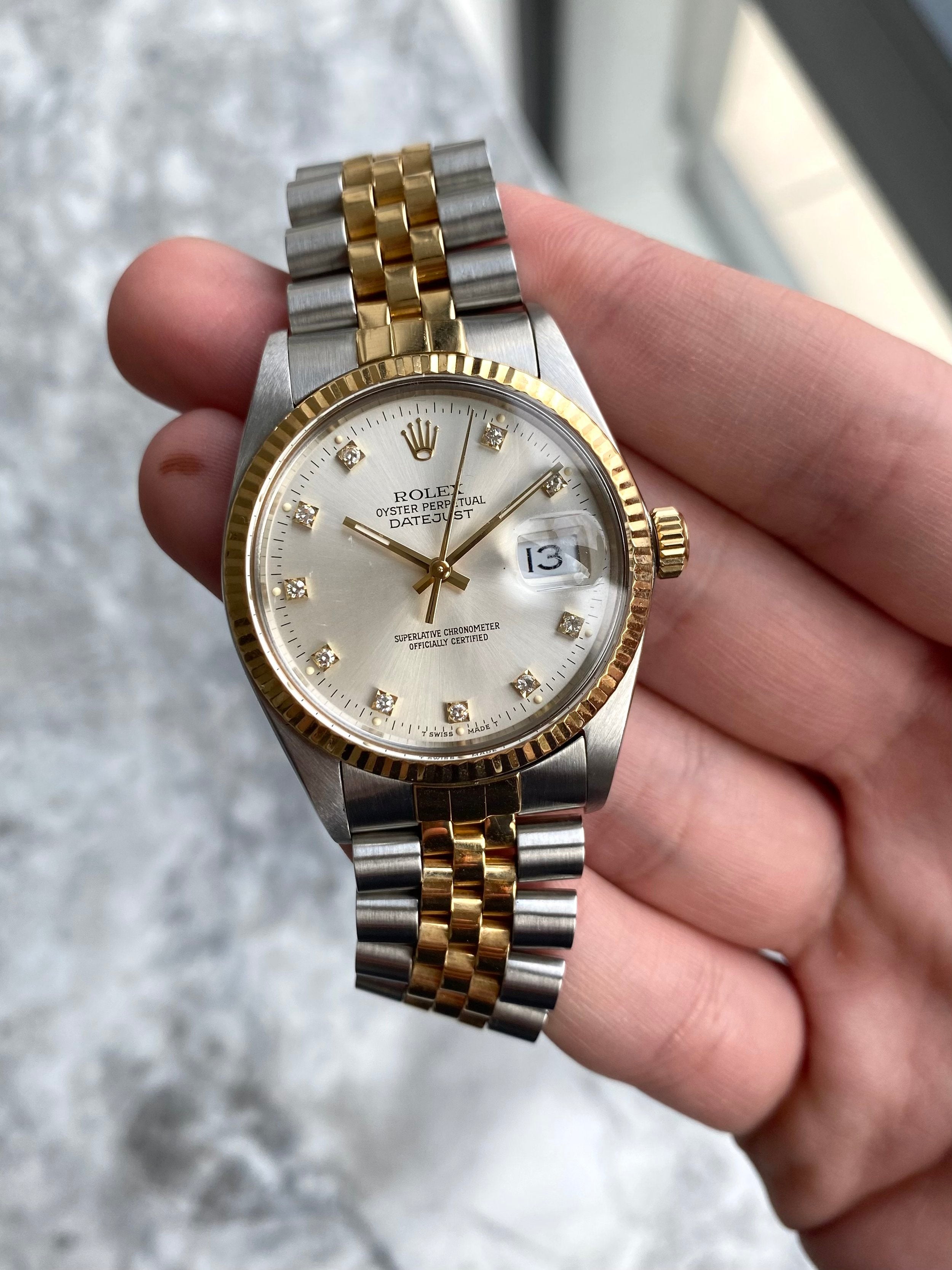 Rolex Datejust 16013 - Diamond Dial.