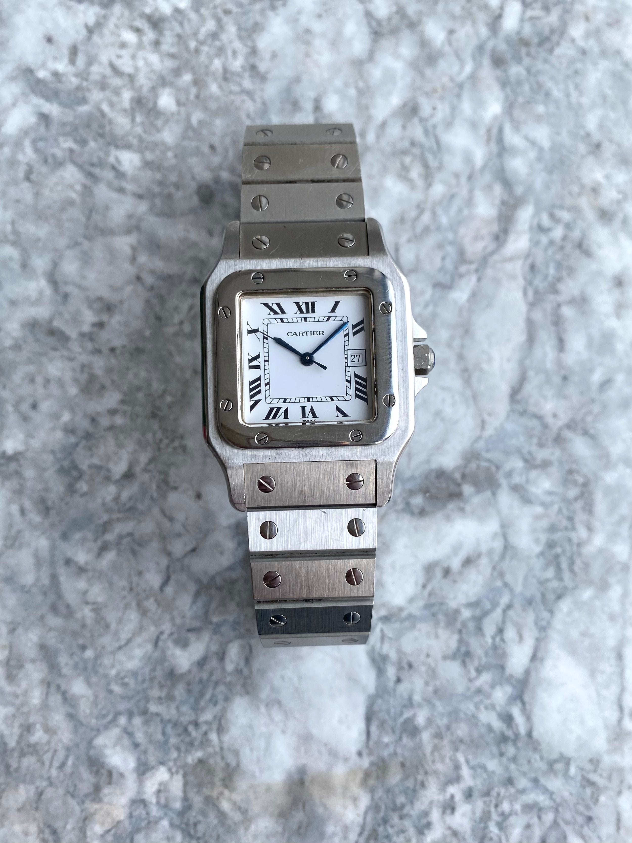 Cartier Santos 2960 - White Roman Numerals.