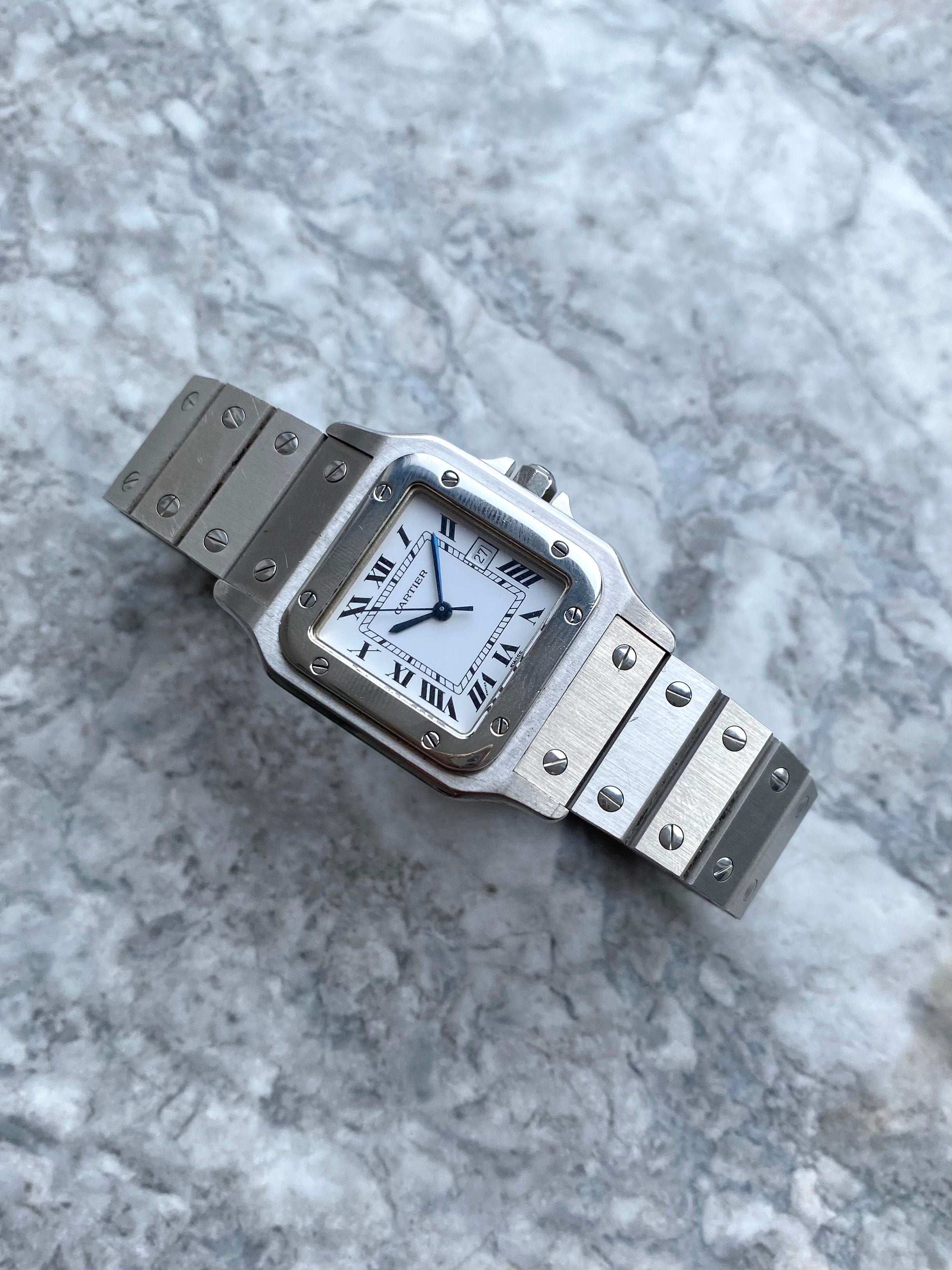 Cartier Santos 2960 - White Roman Numerals.