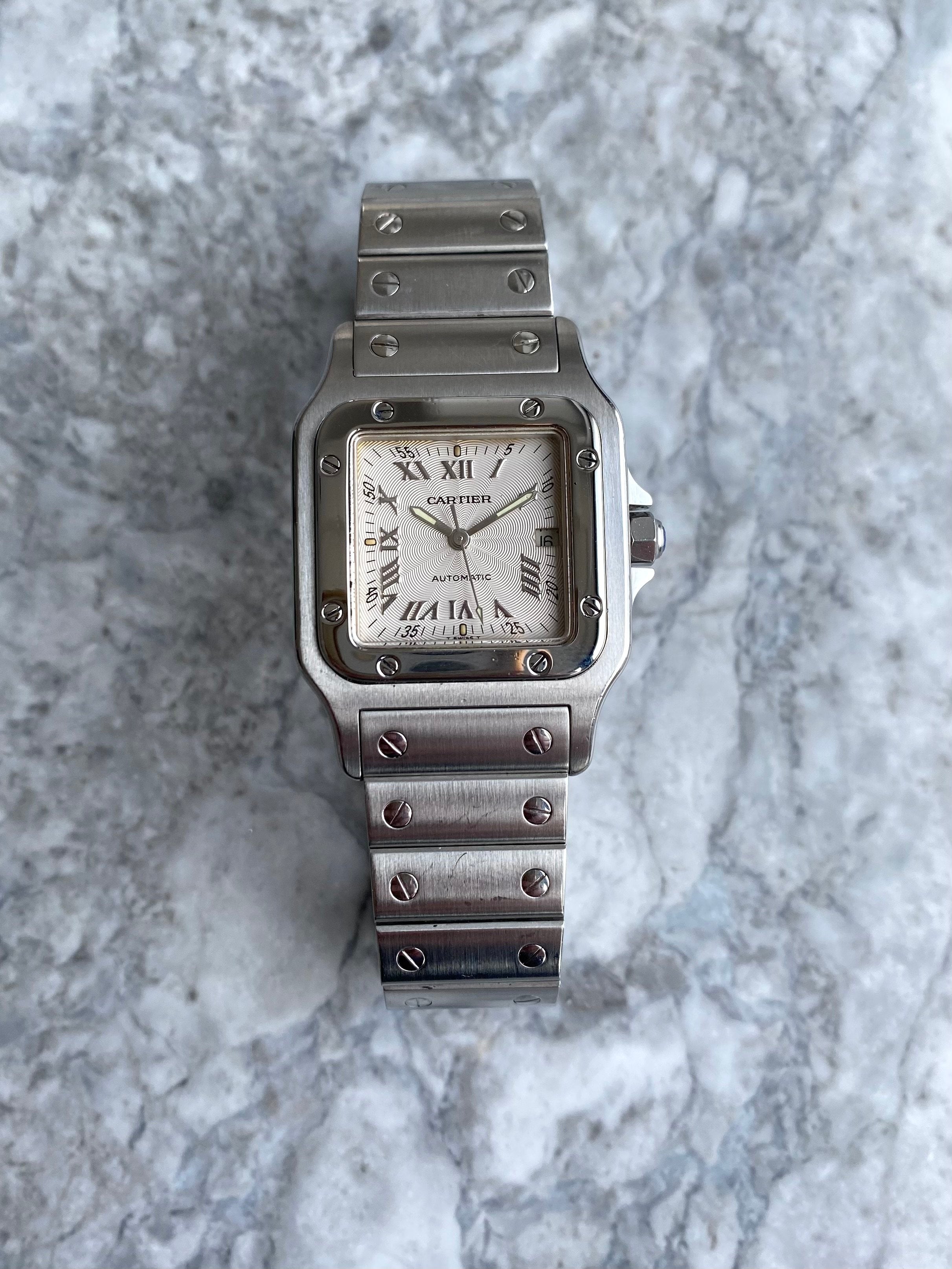 Cartier Santos 2319 - Silver Guiolloche.