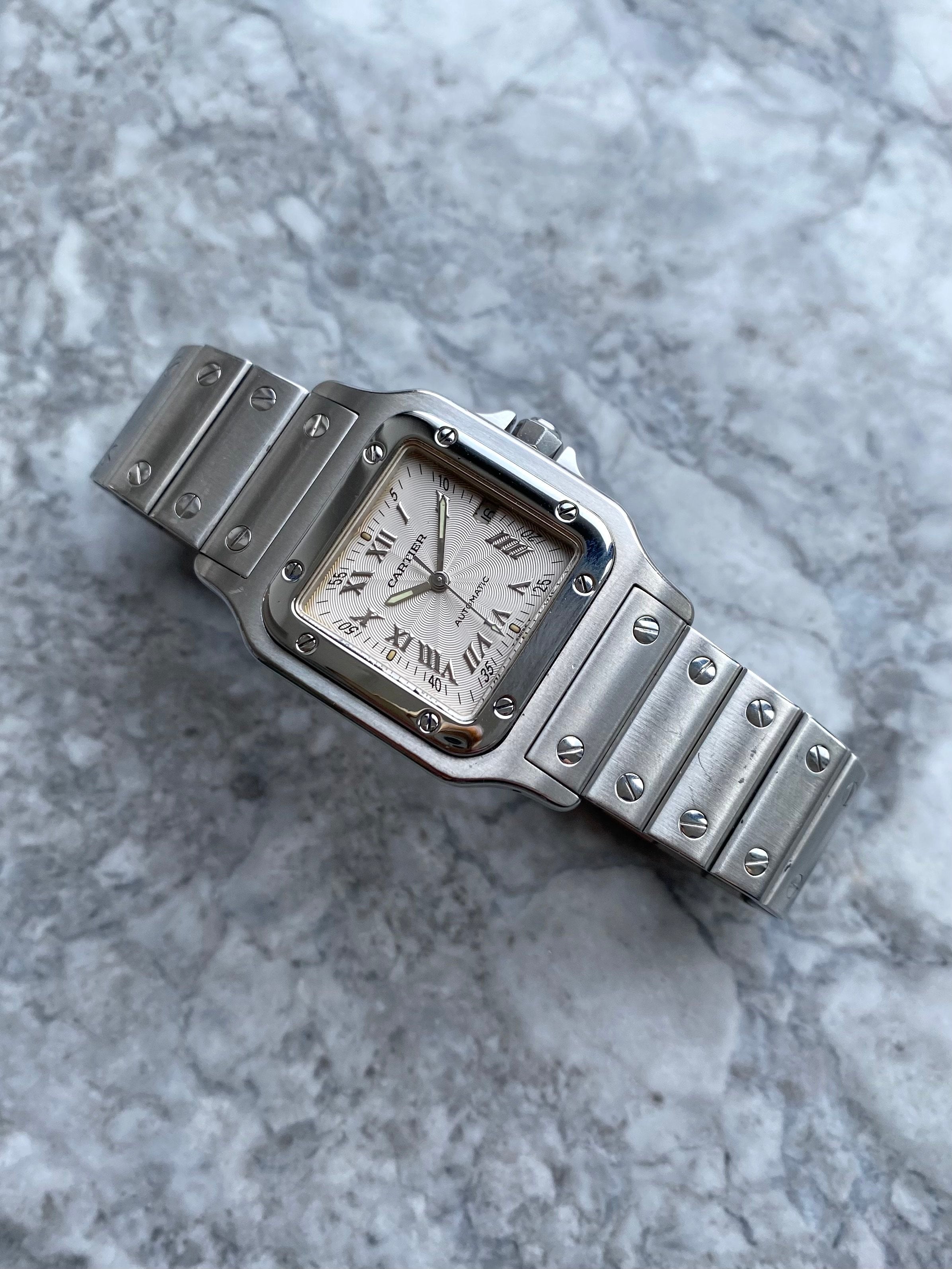 Cartier Santos 2319 - Silver Guiolloche.