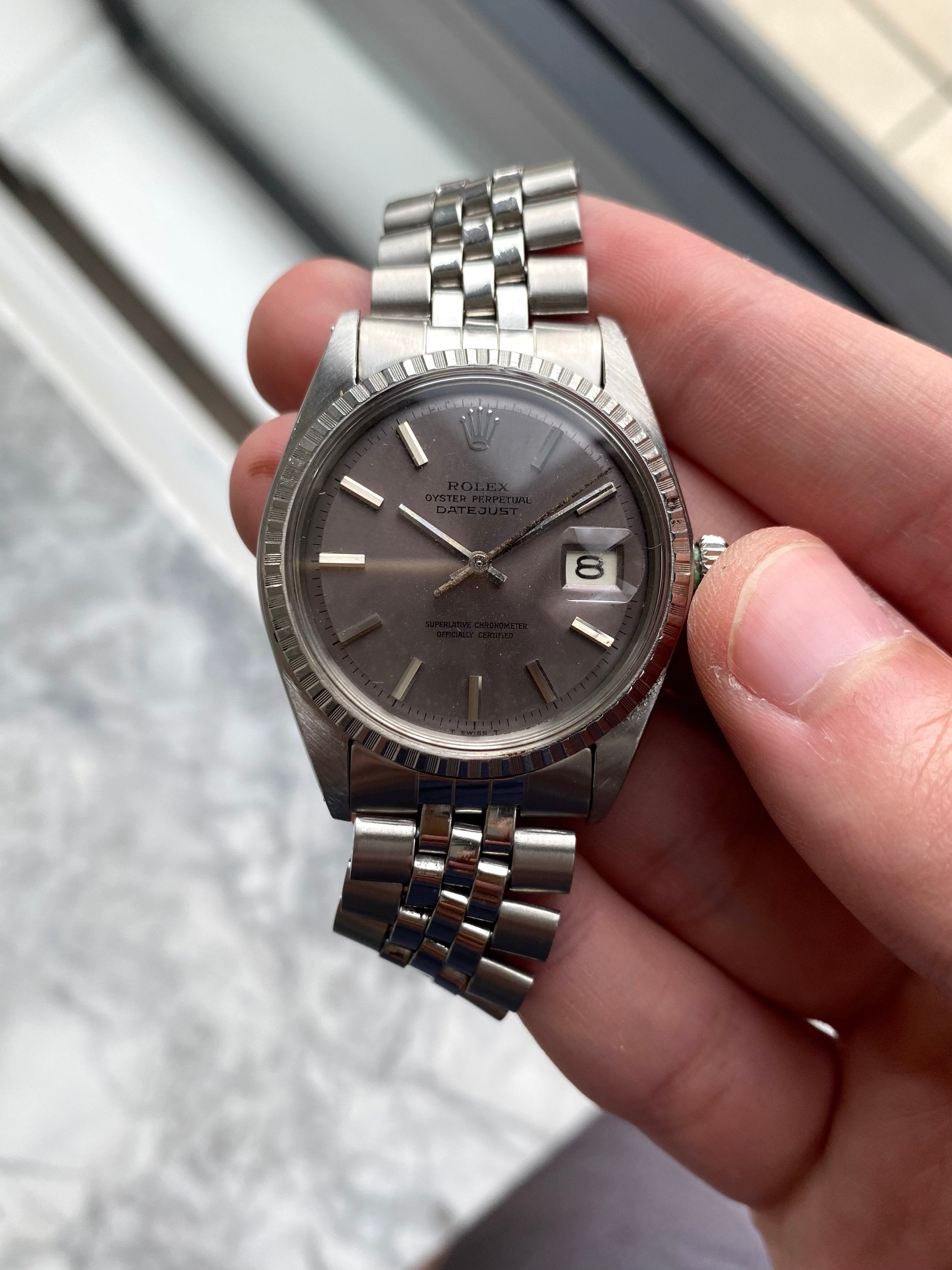 Rolex Datejust 1603 - Lavender Dial.