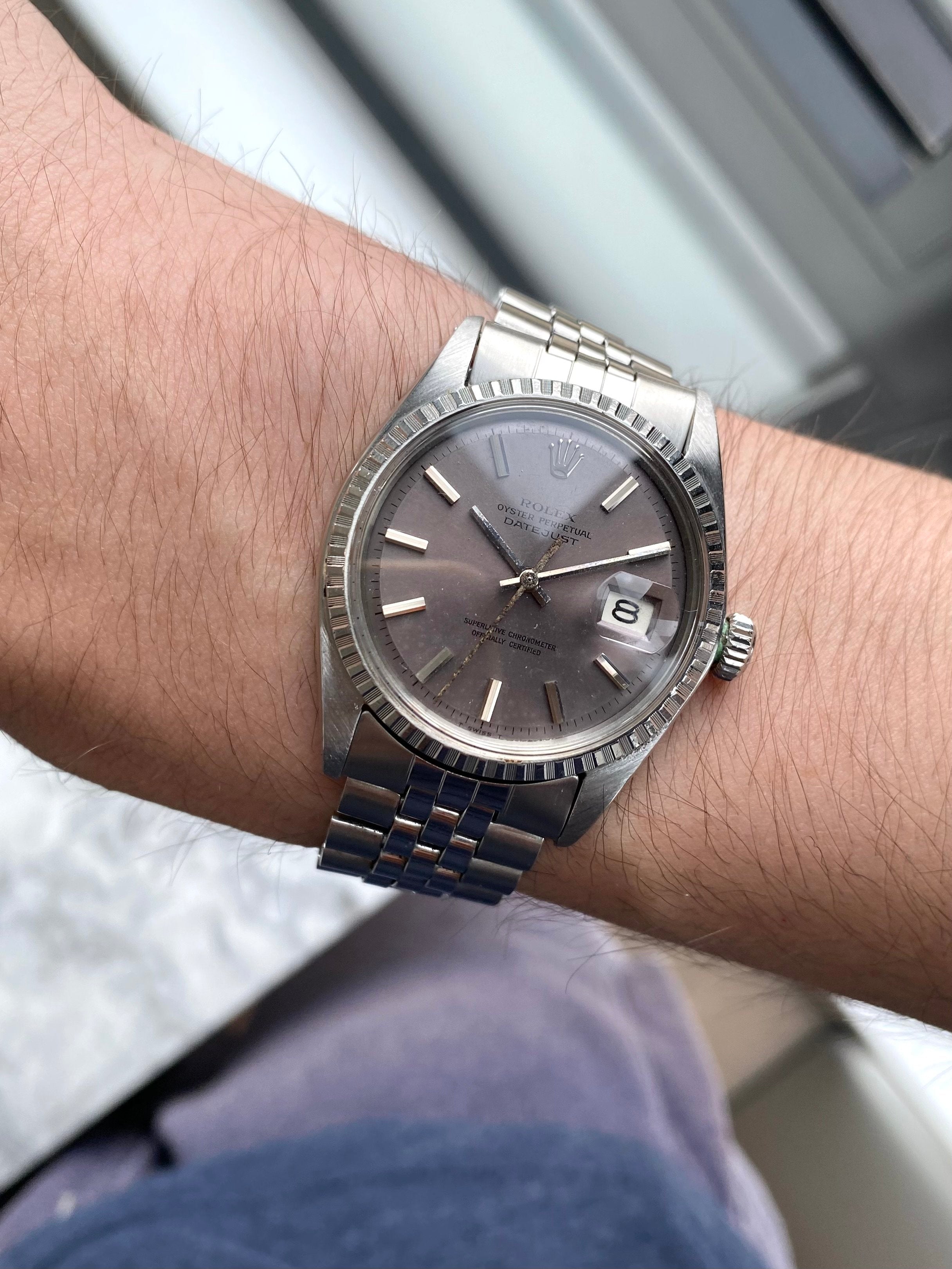 Rolex Datejust 1603 - Lavender Dial.