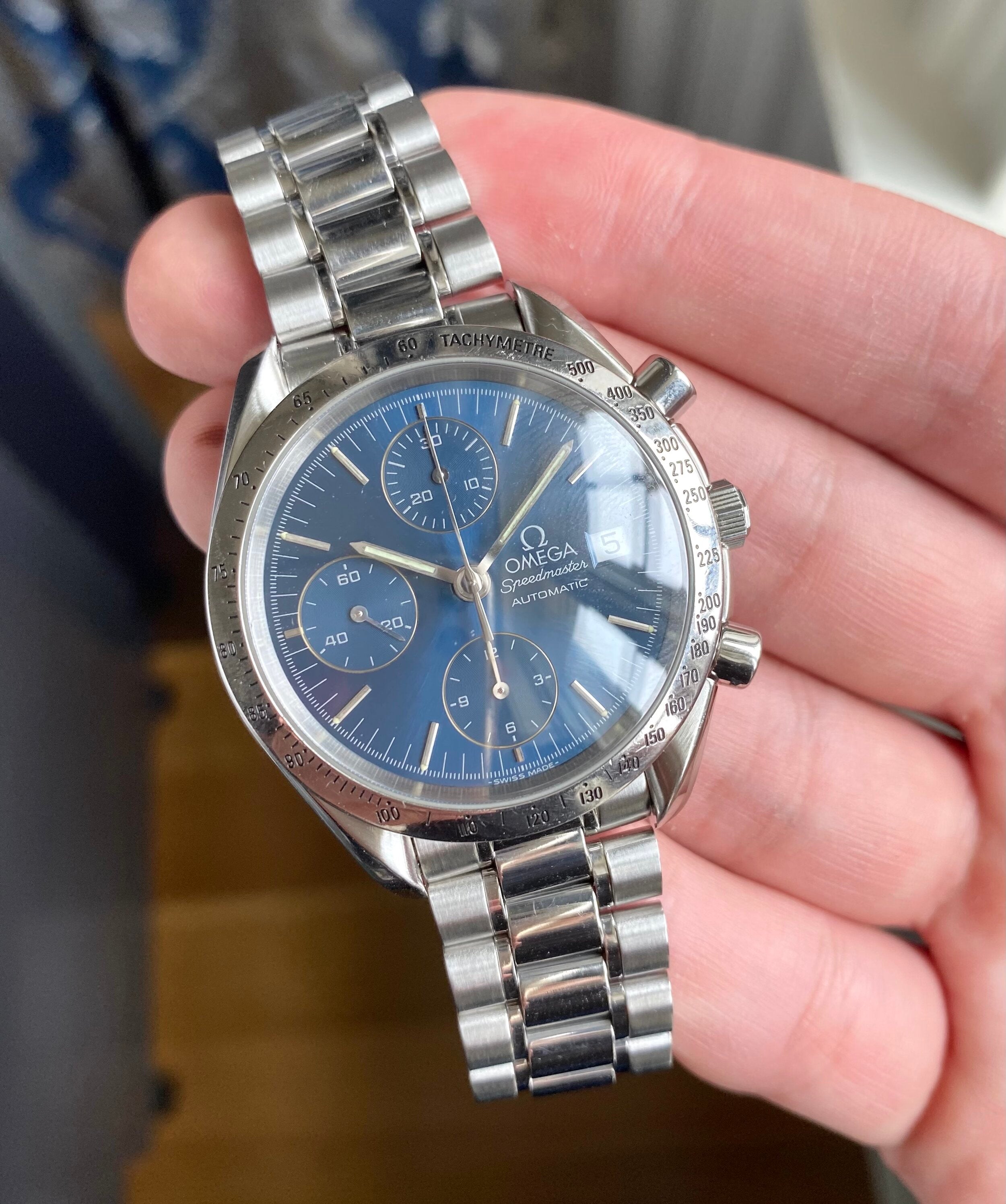 Omega Speedmaster — Blue Sunburst Dial