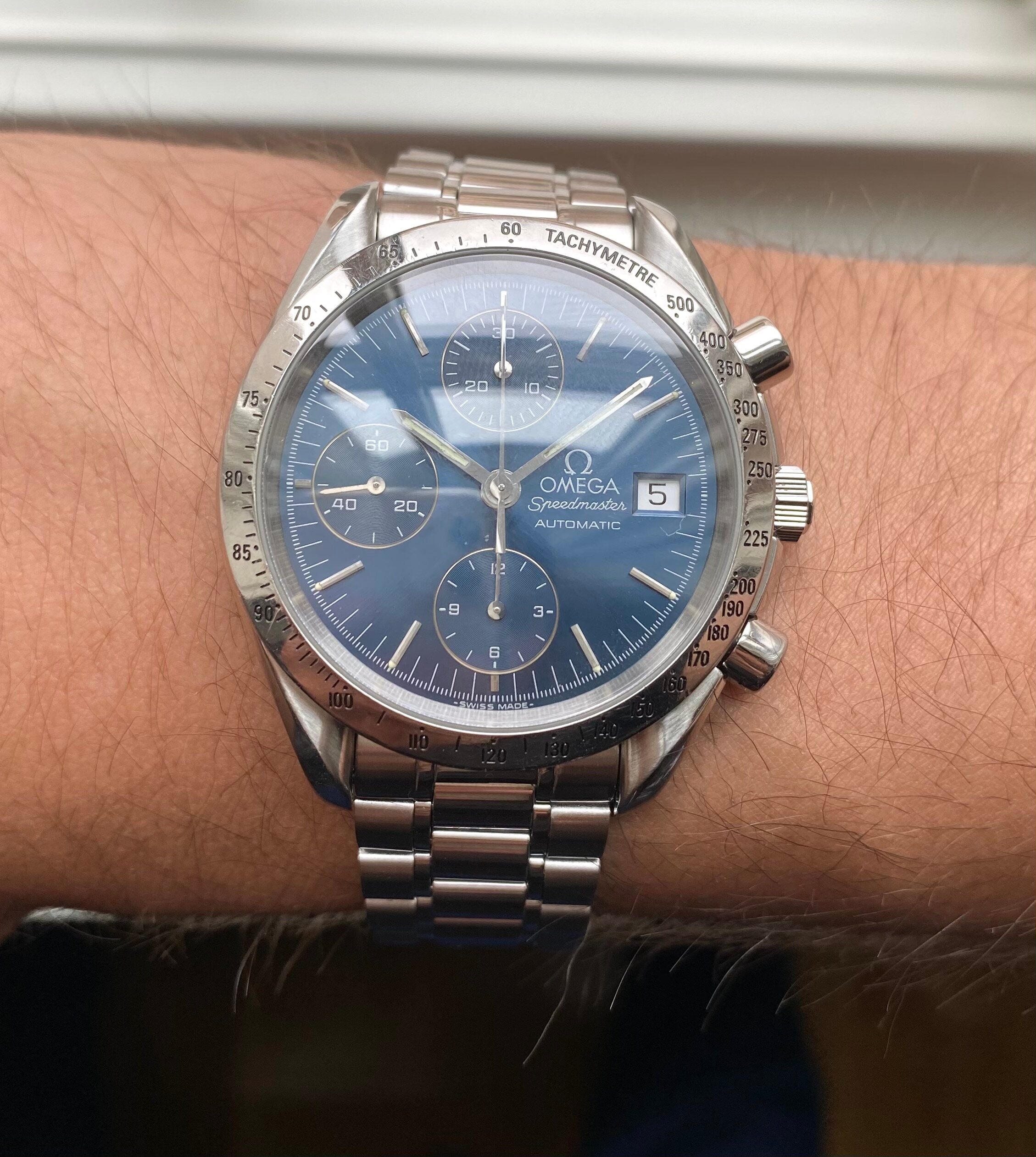 Omega Speedmaster — Blue Sunburst Dial