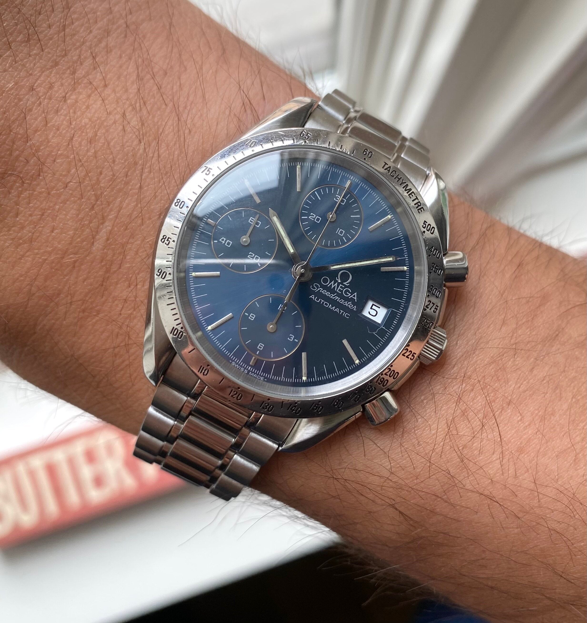 Omega Speedmaster — Blue Sunburst Dial