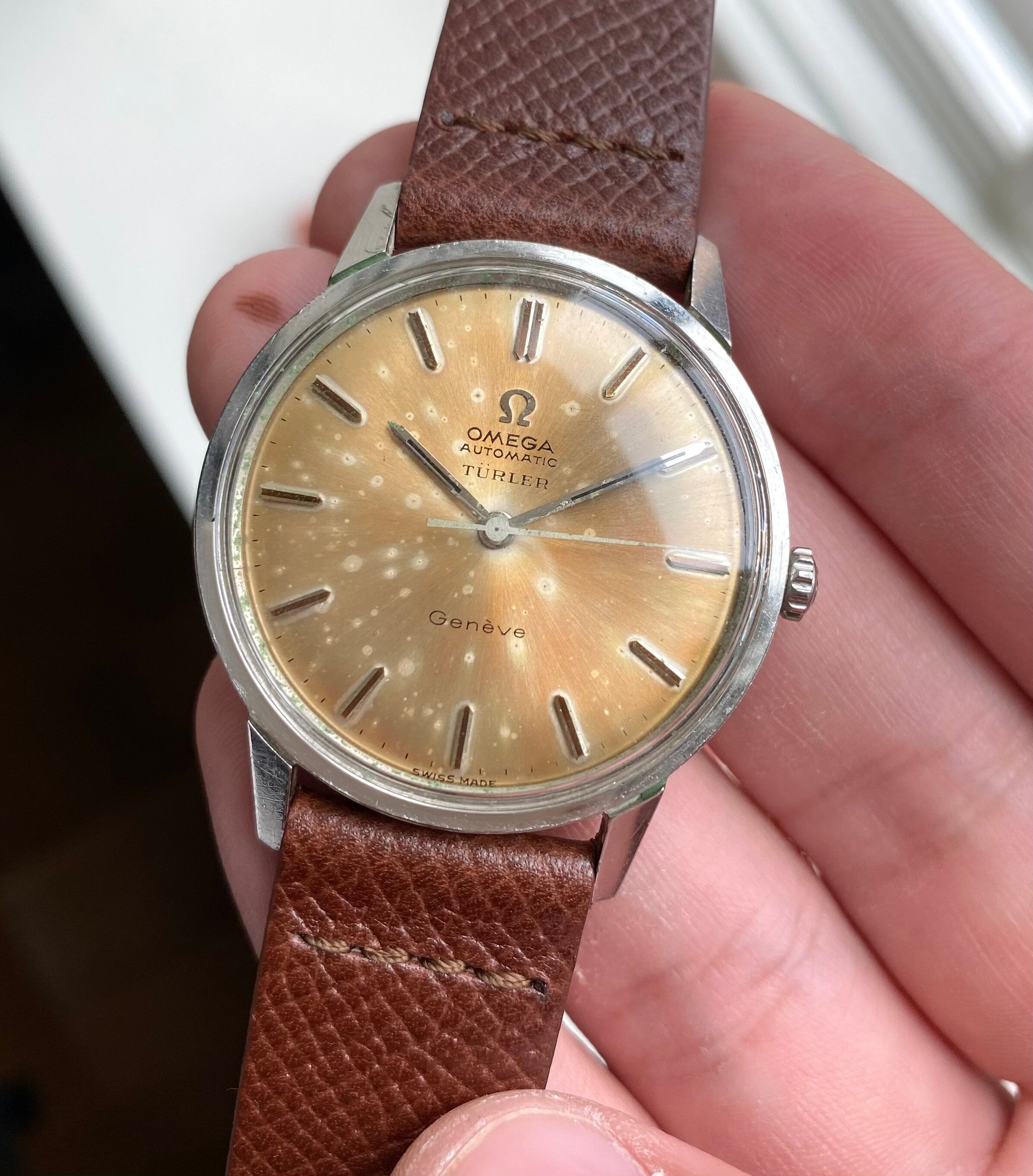 Omega Geneve — "Türler" Signed Patina Dial