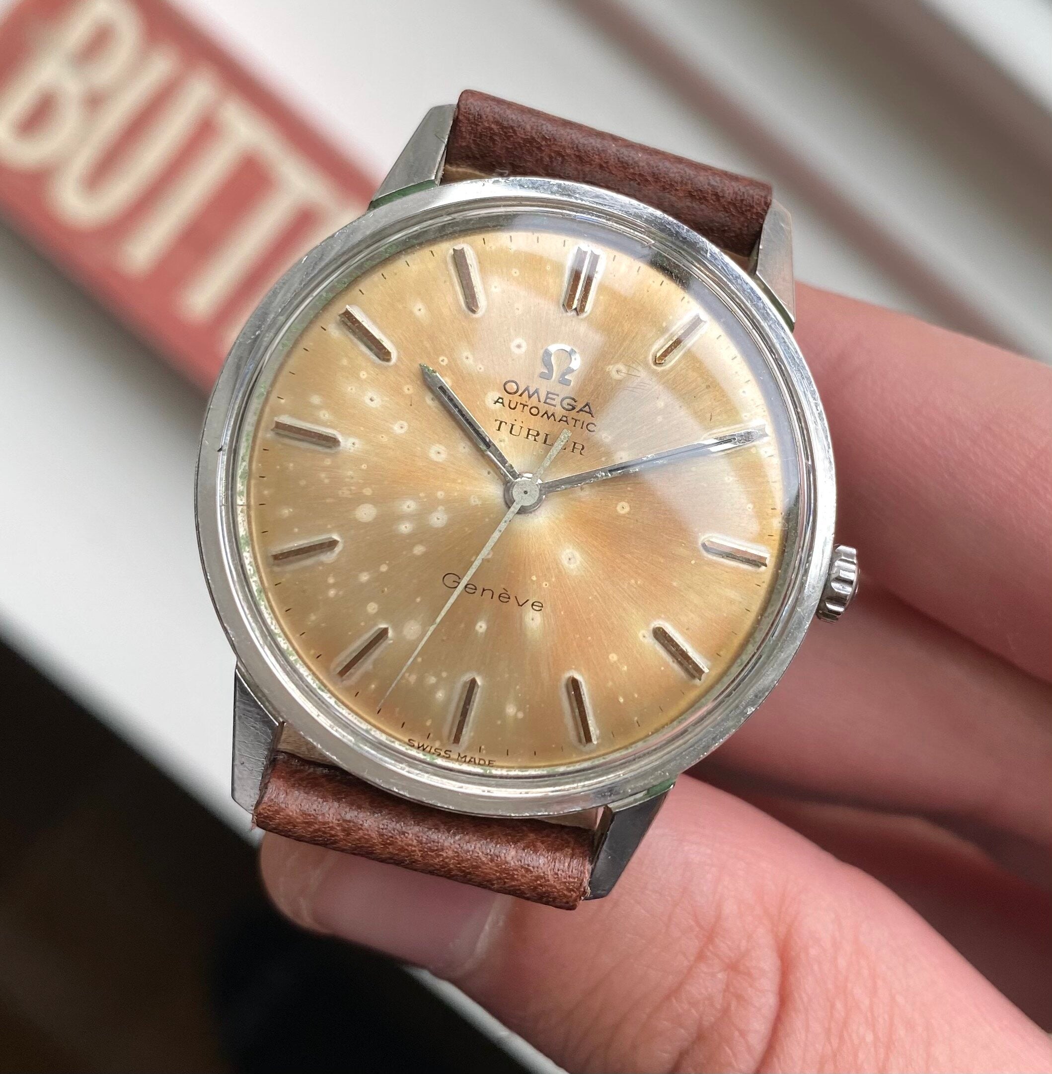 Omega Geneve — "Türler" Signed Patina Dial