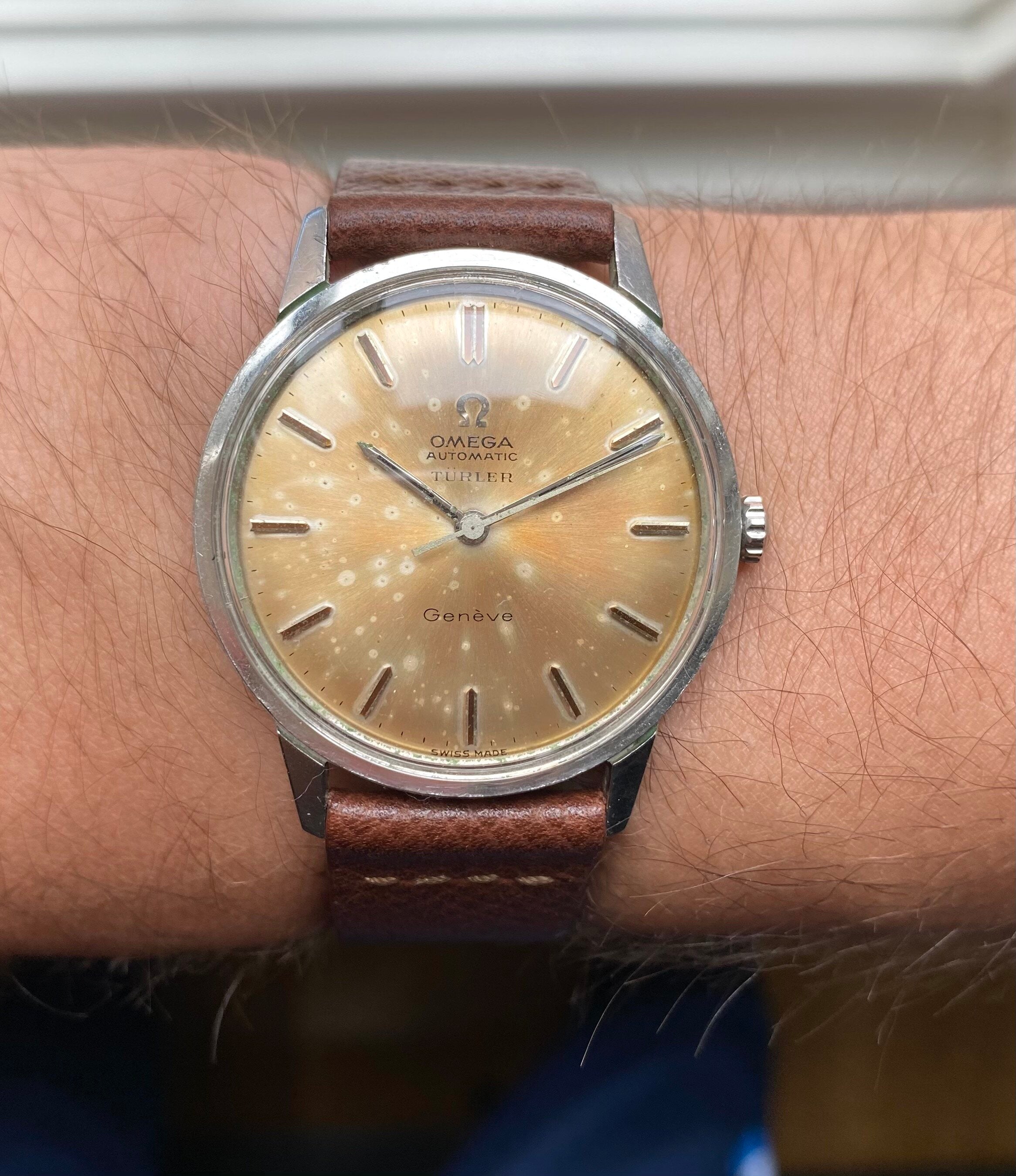 Omega Geneve — "Türler" Signed Patina Dial