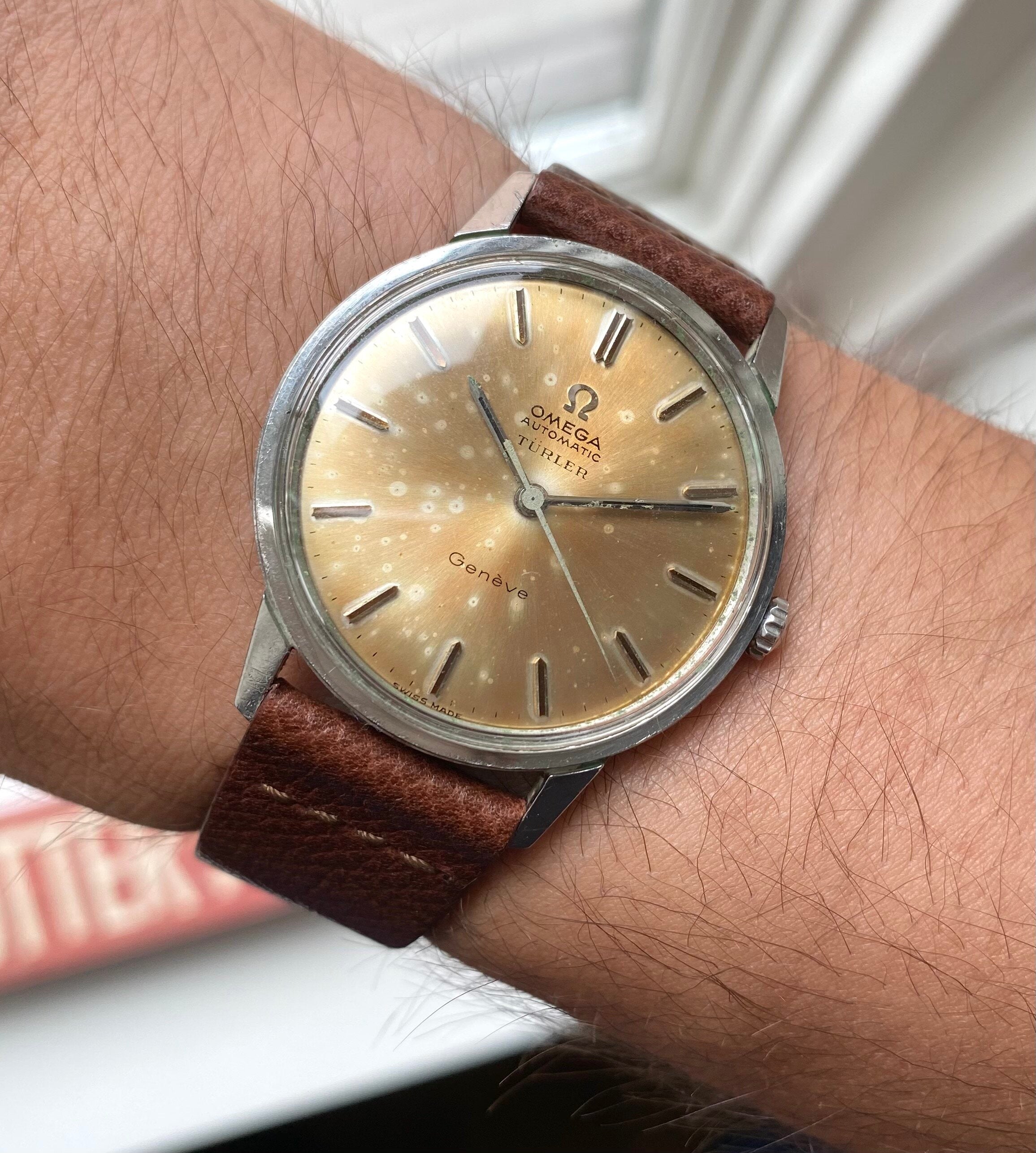 Omega Geneve — "Türler" Signed Patina Dial