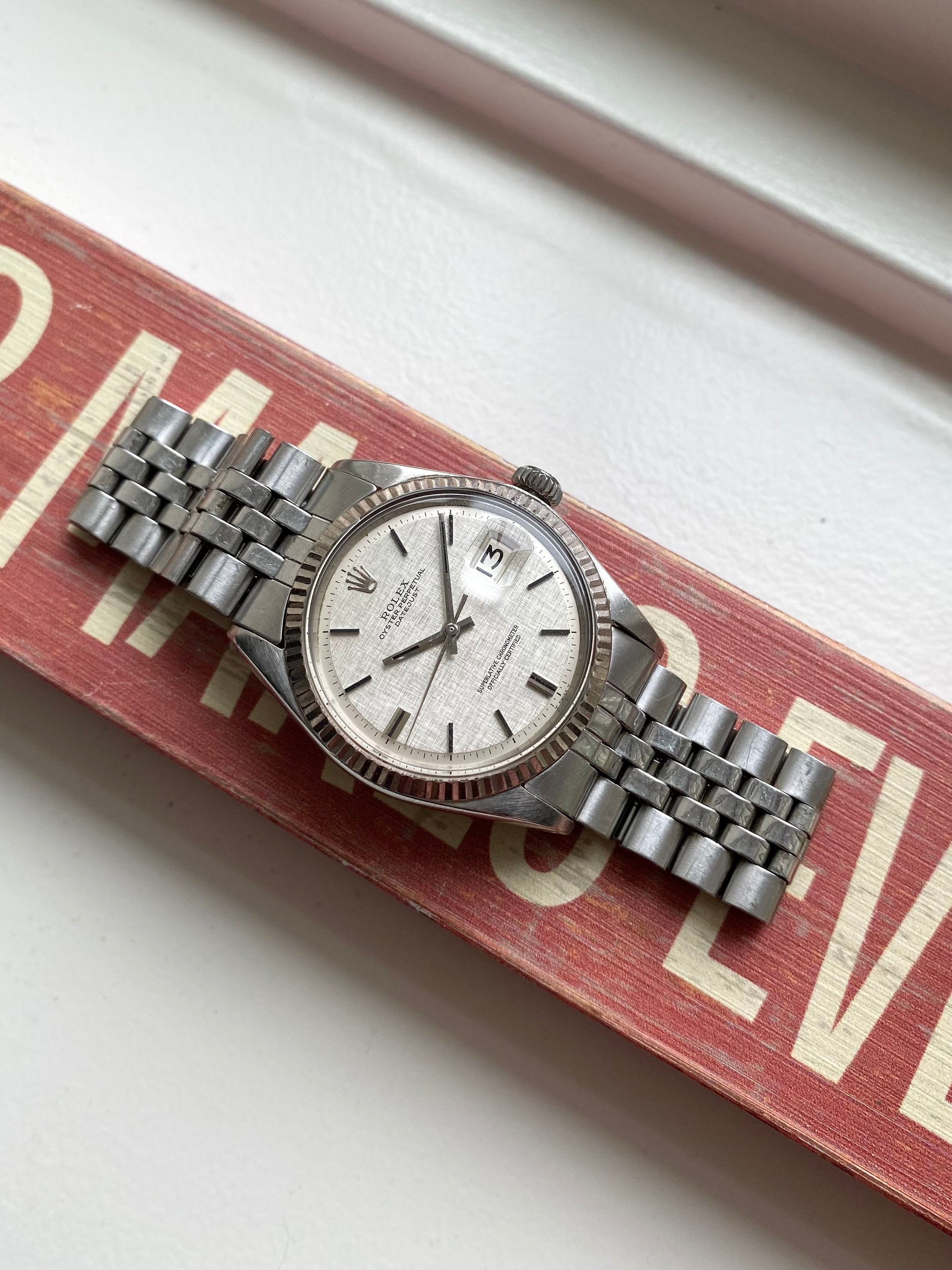 Rolex Datejust ref. 1601 — Silver Linen Dial