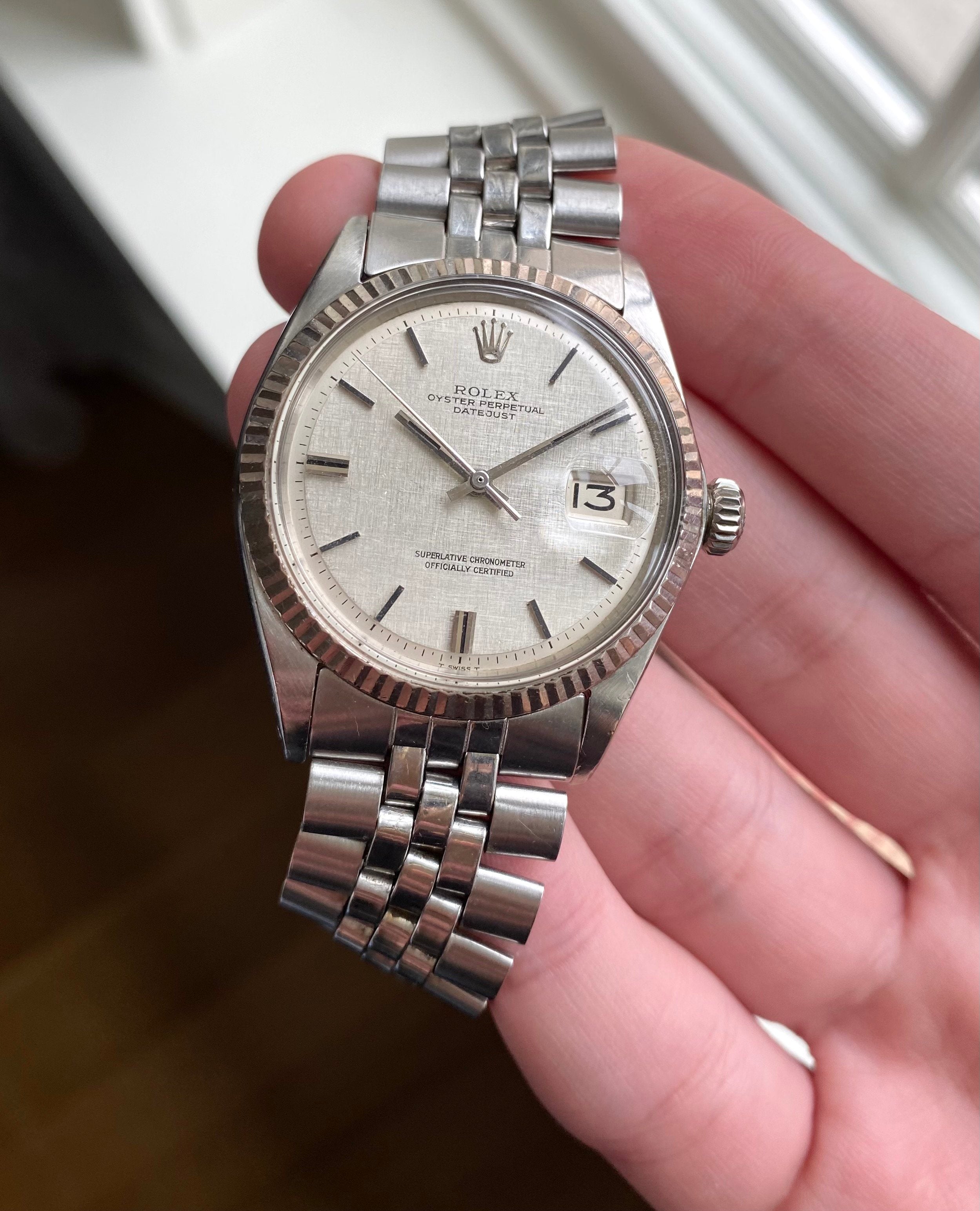 Rolex Datejust ref. 1601 — Silver Linen Dial