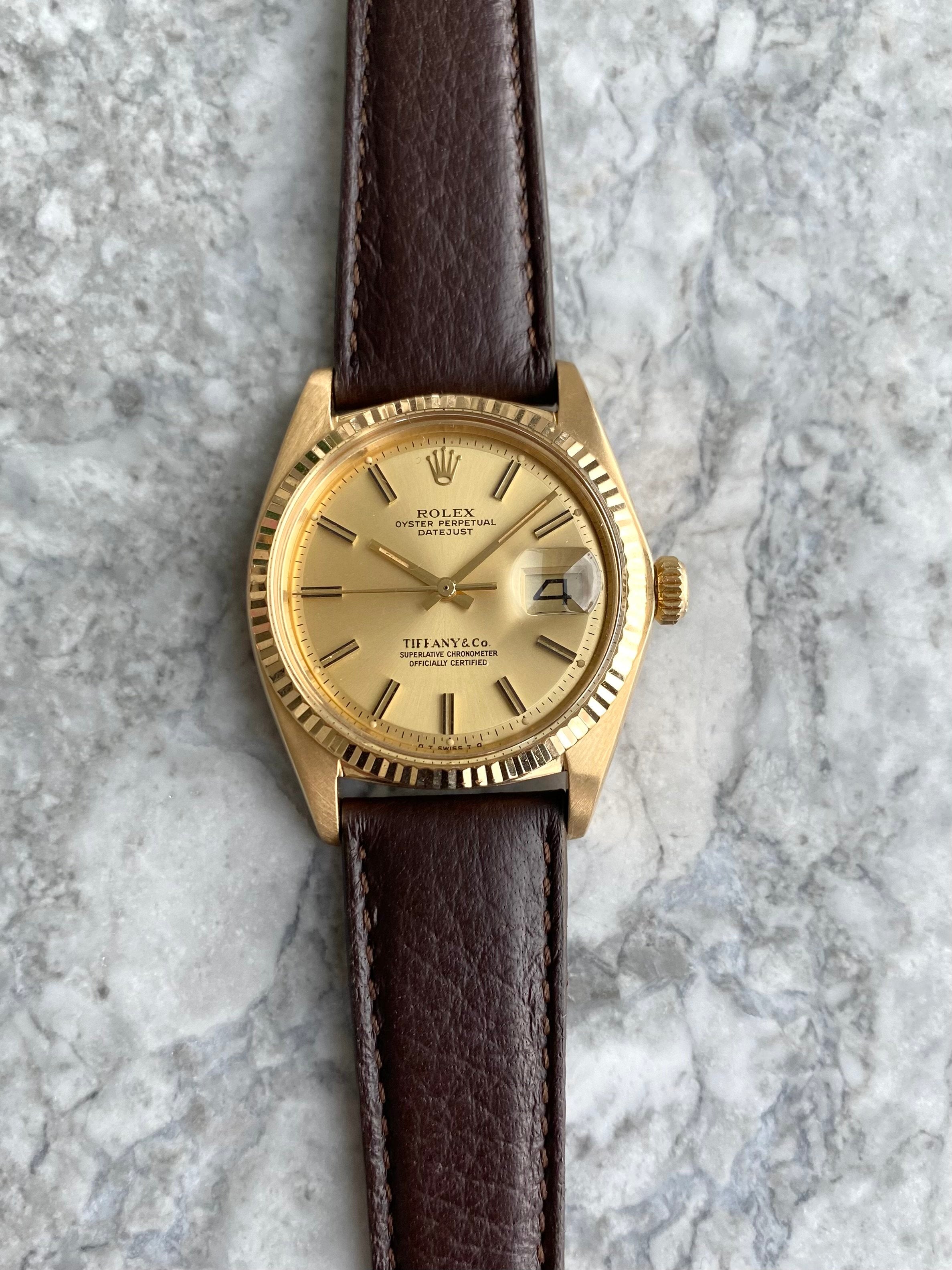 Rolex Datejust 1601 - Tiffany Stamp 18K Gold.