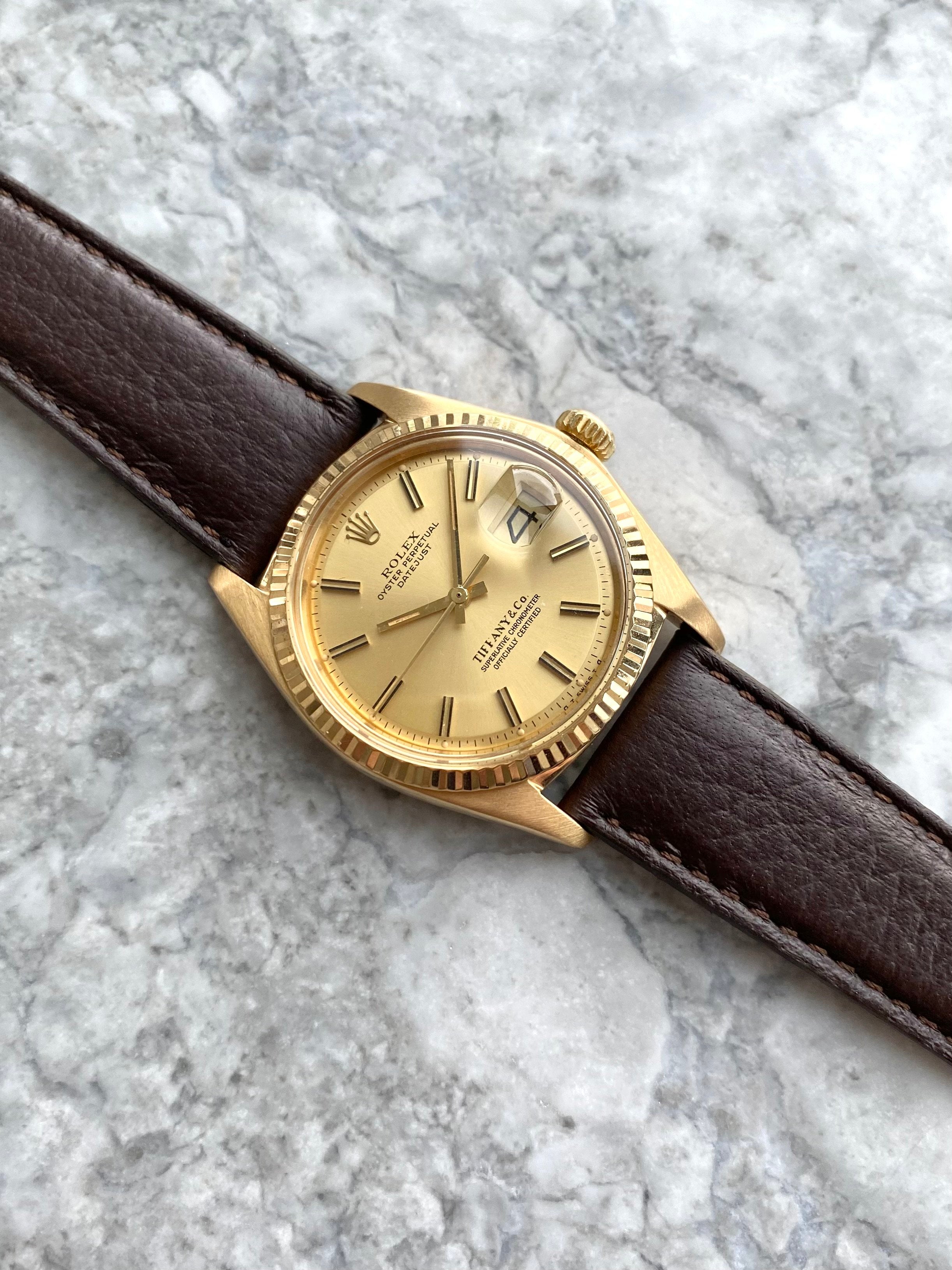 Rolex Datejust 1601 - Tiffany Stamp 18K Gold.