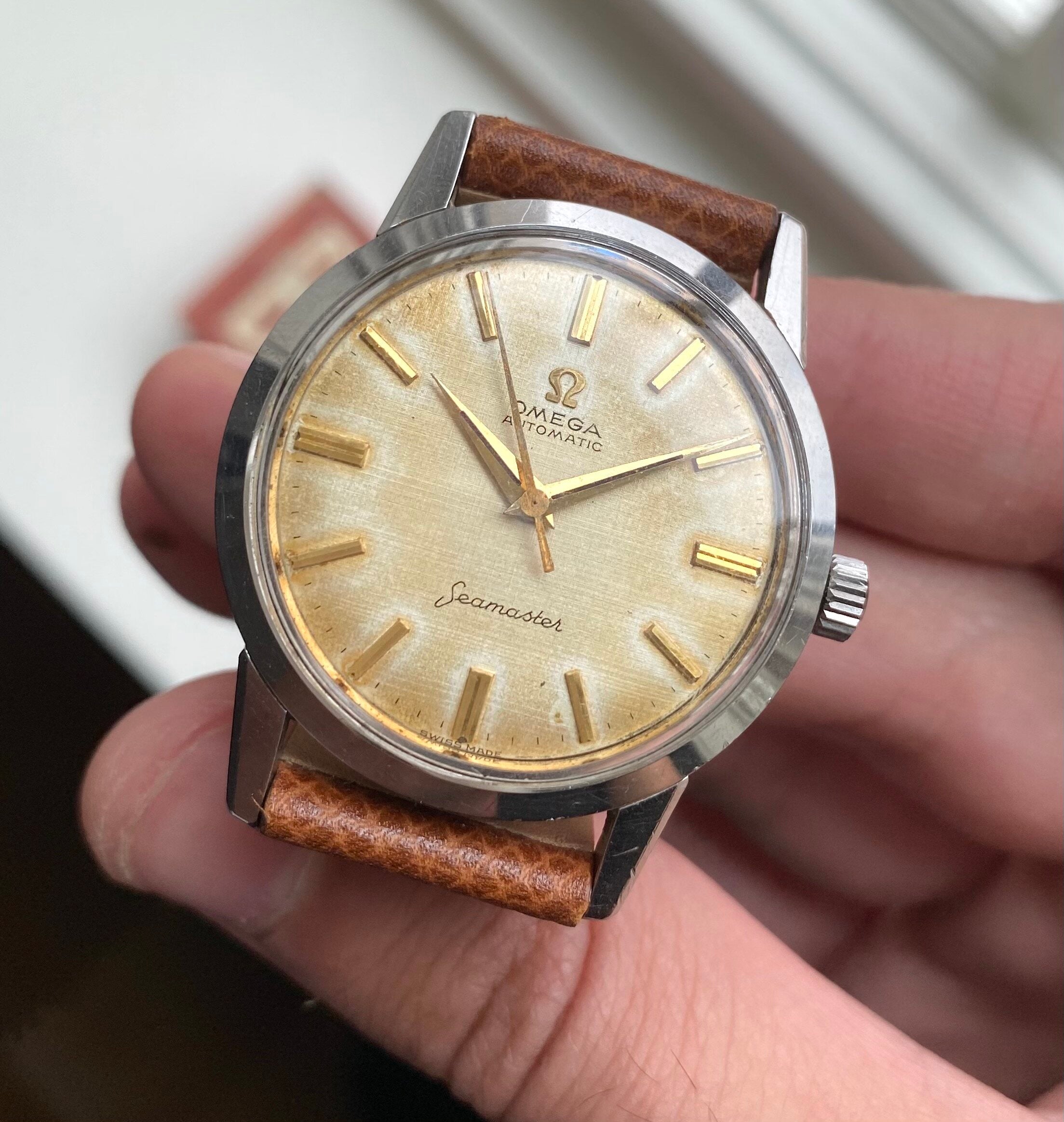 Omega Seamaster — Linen Patina Dial