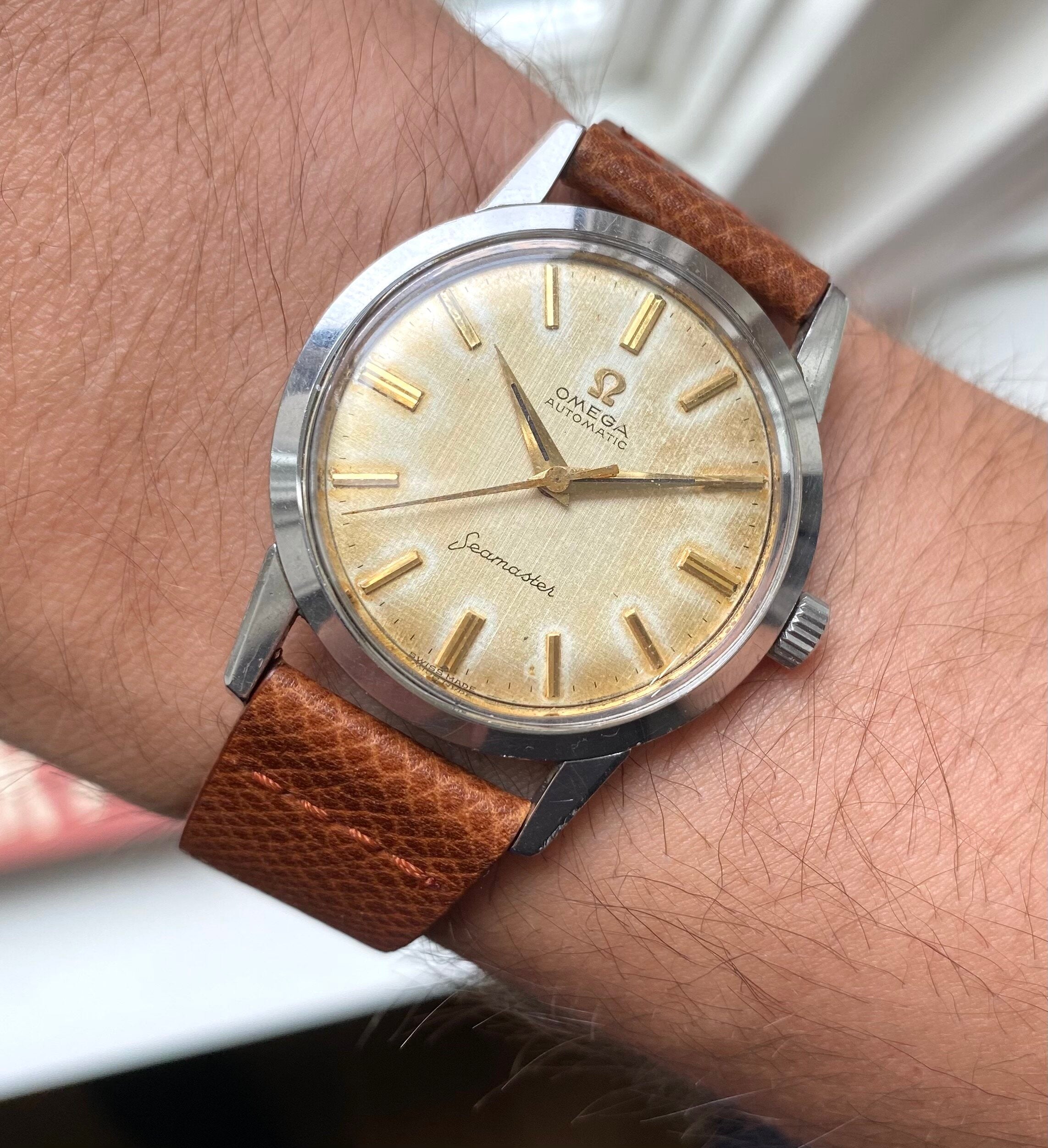 Omega Seamaster — Linen Patina Dial