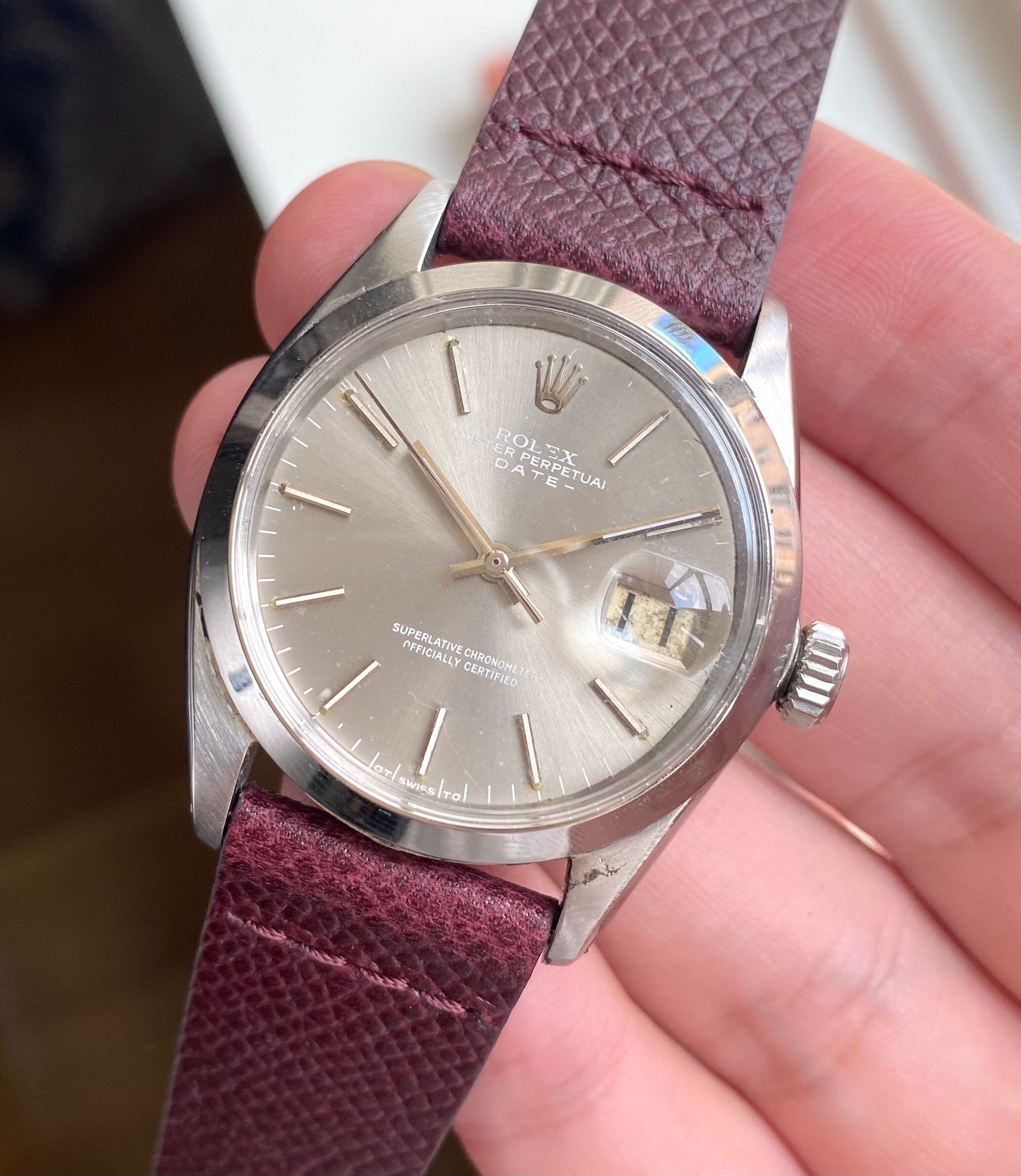 Rolex Oysterperpetual Date ref. 1500 — Grey "Sigma" Dial