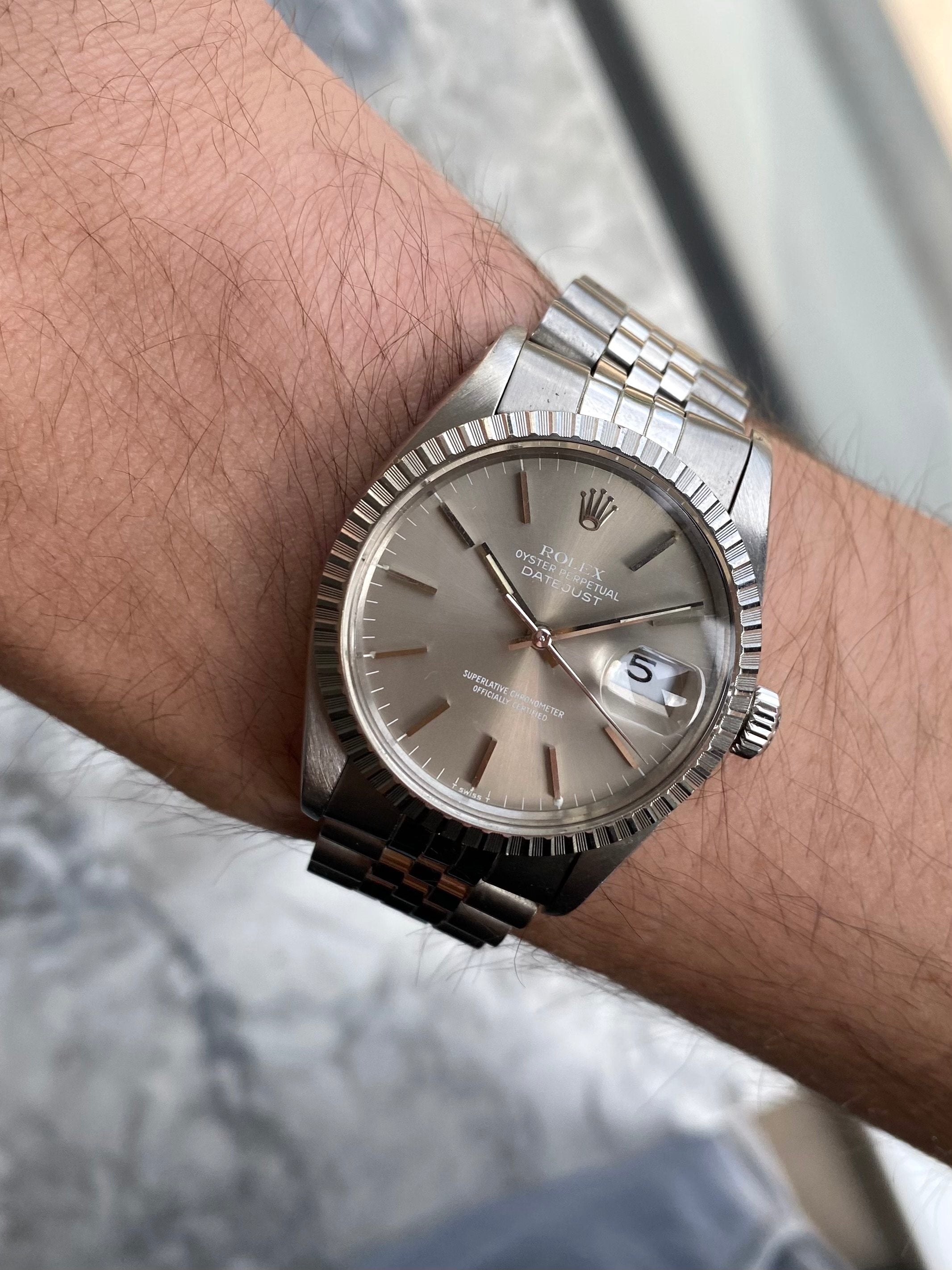 Rolex Datejust 16030 - Taupe Grey.