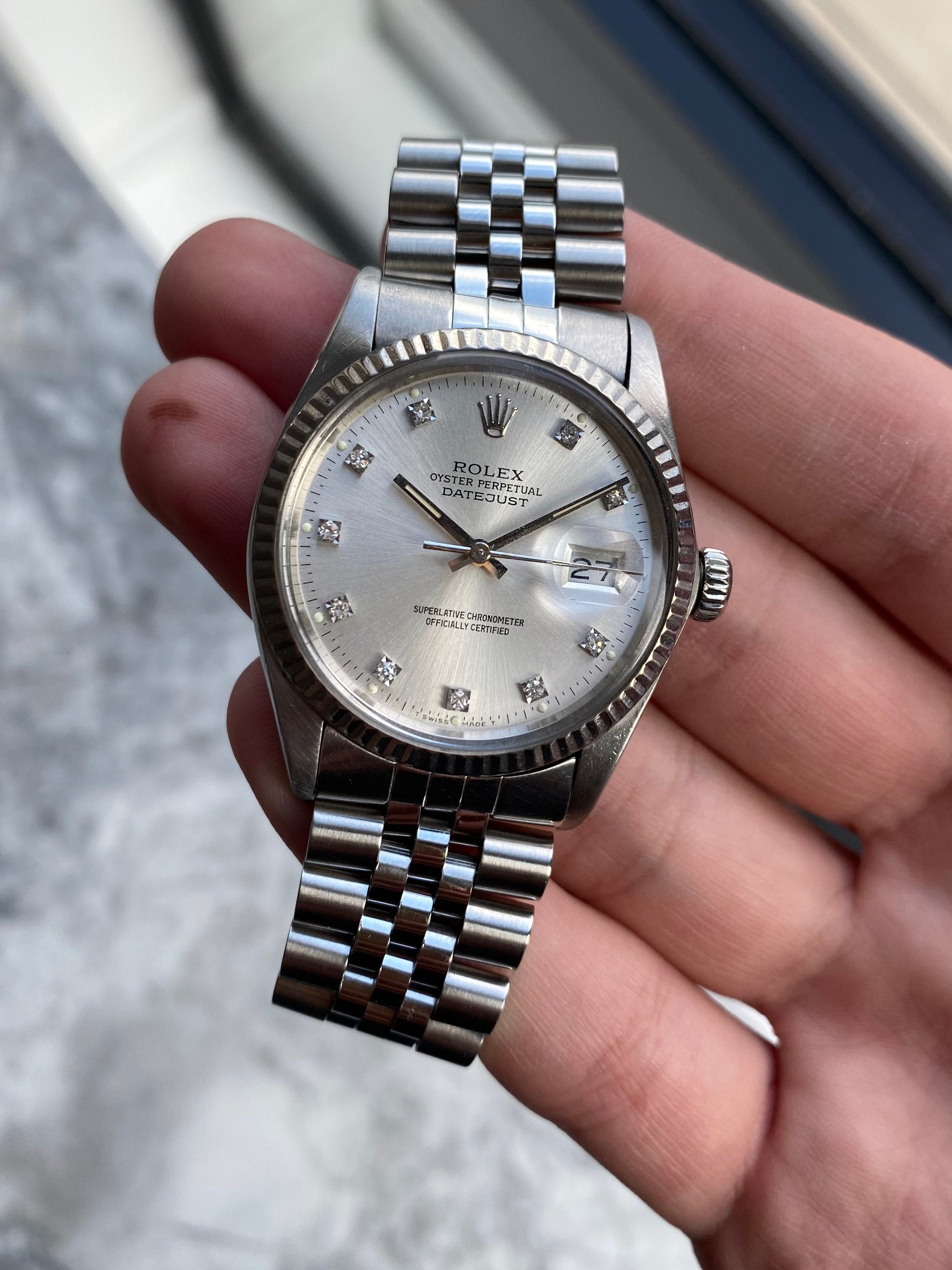 Rolex Datejust 16014 - Factory Diamond Dial.