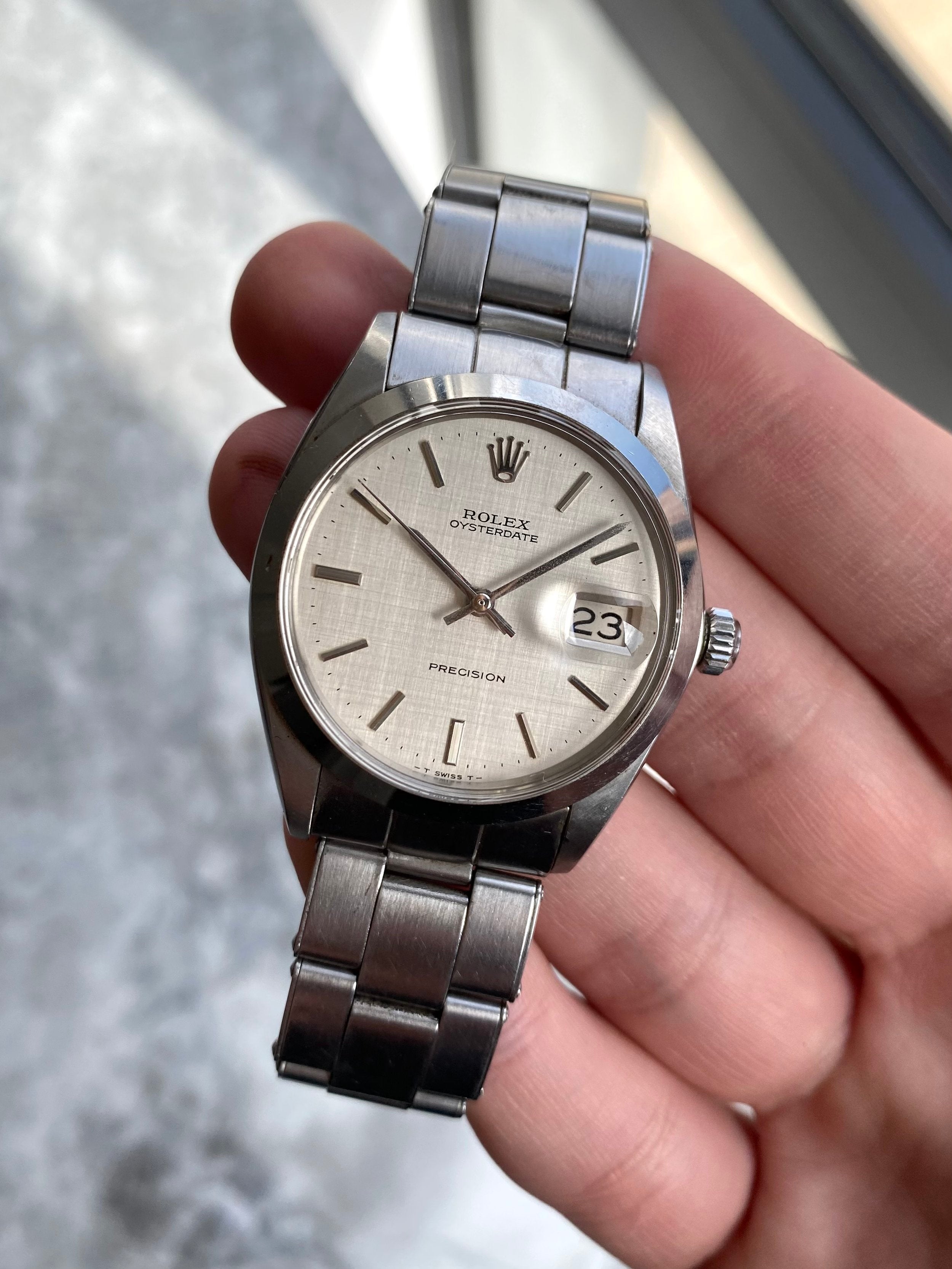 Rolex Precision 6694 - Silver Linen.