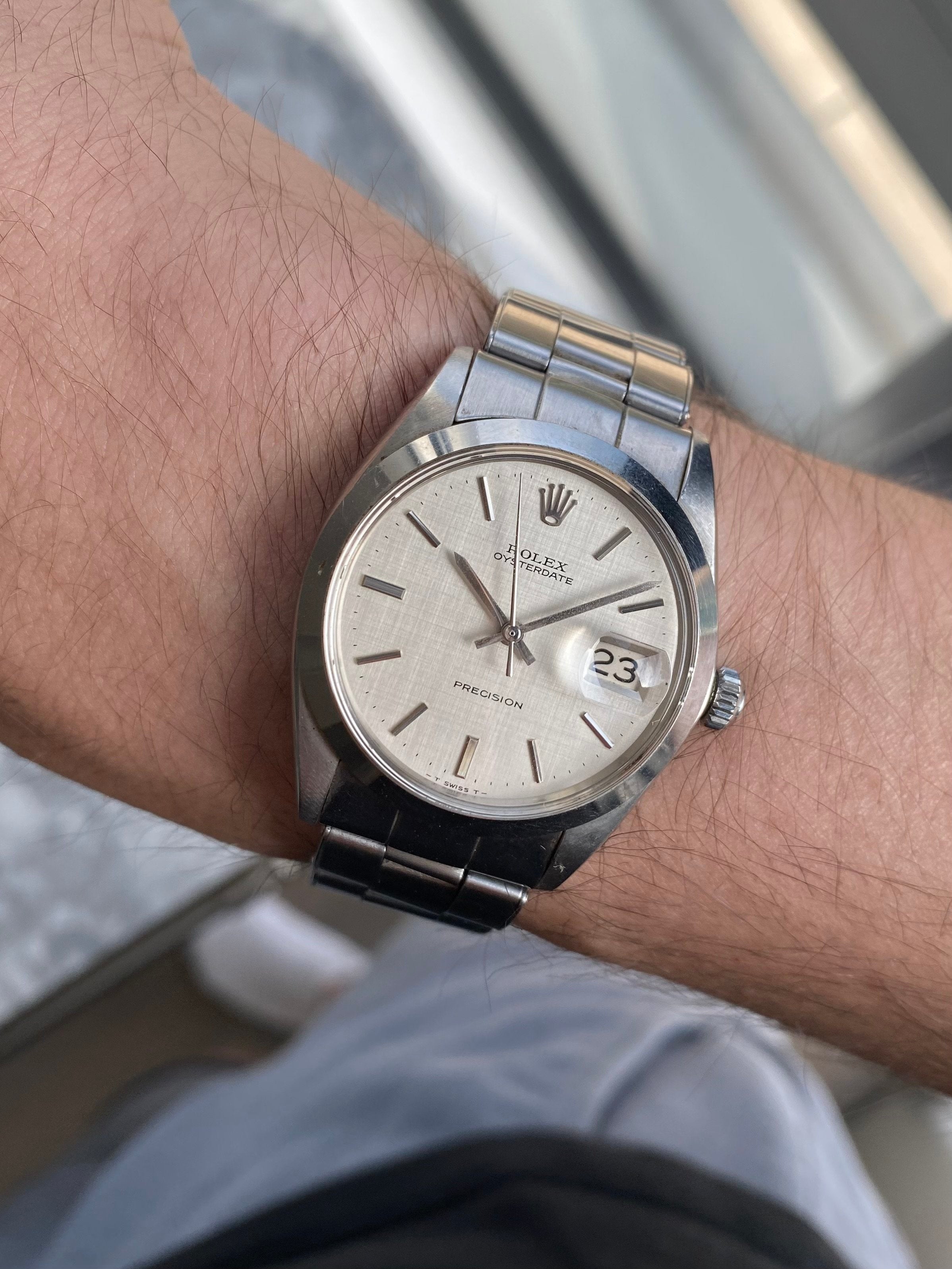 Rolex Precision 6694 - Silver Linen.