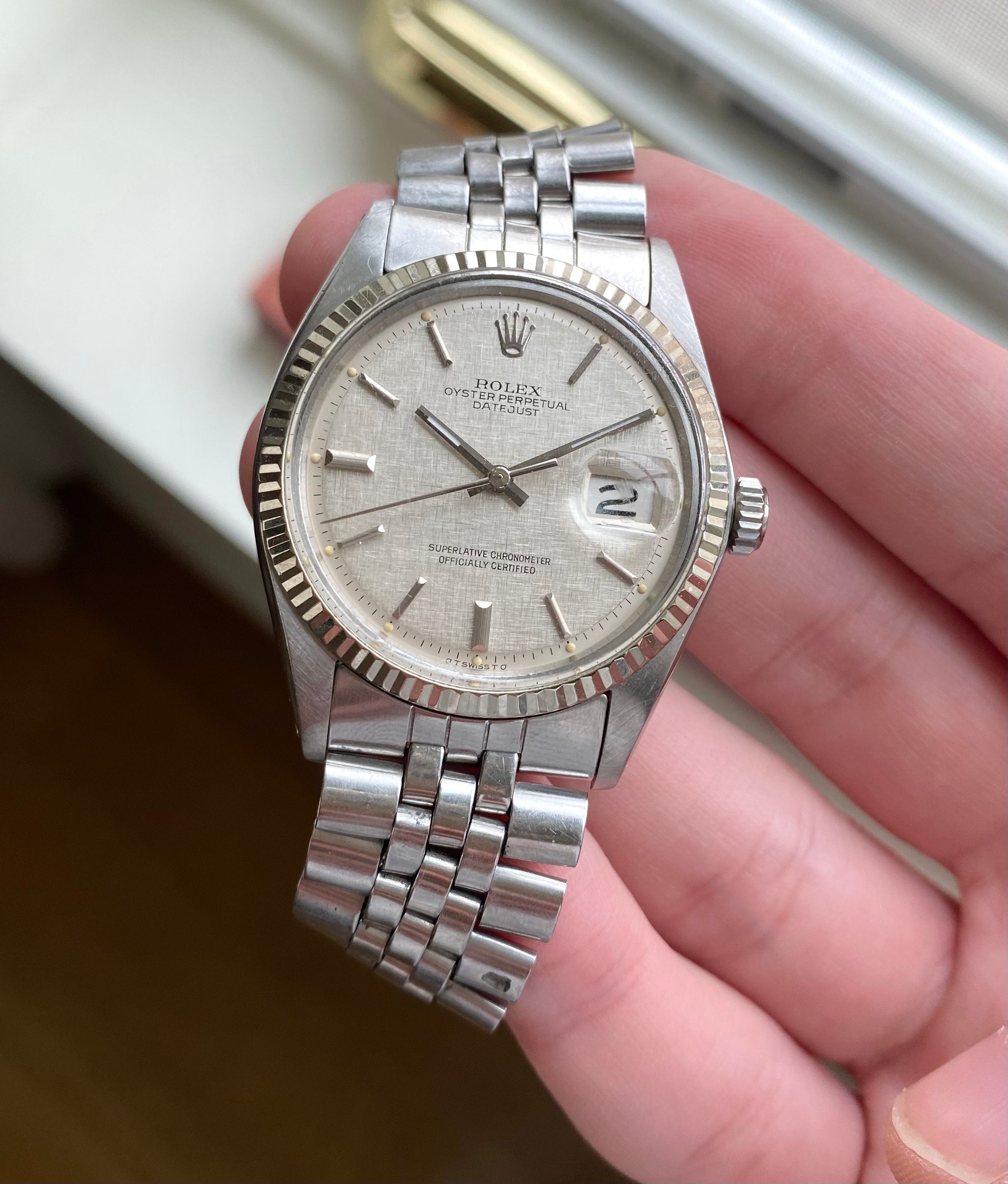 Rolex Datejust ref. 1601 — Linen Sigma Dial