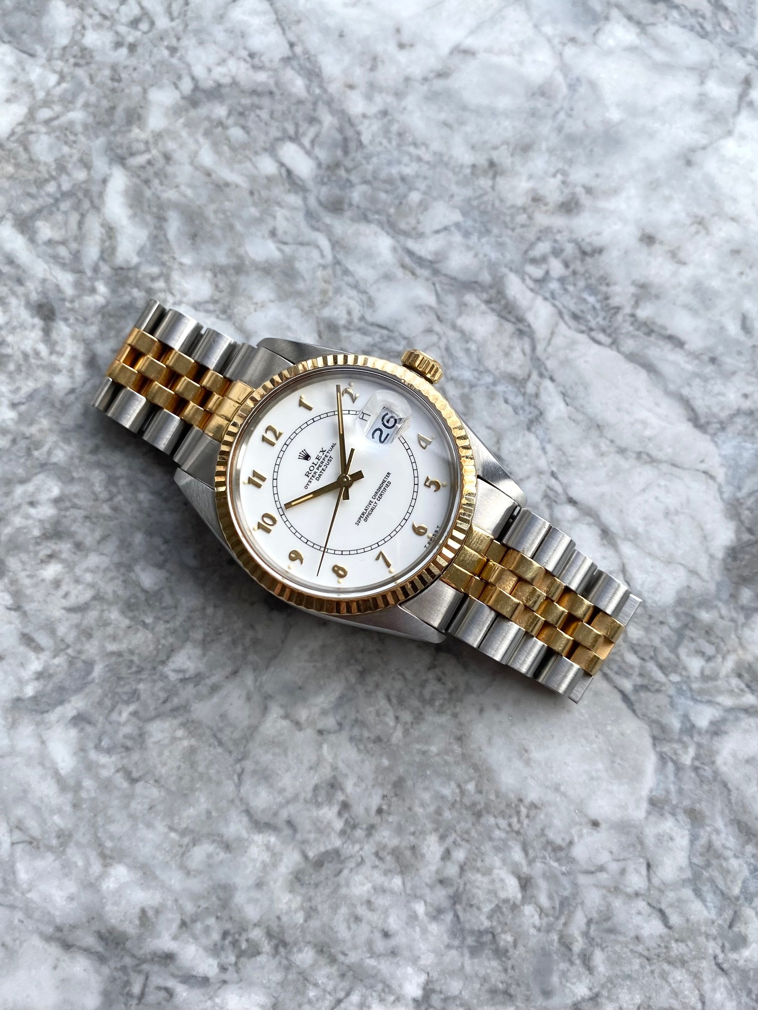 Rolex Datejust 16013 - White Boiler Gage Dial.