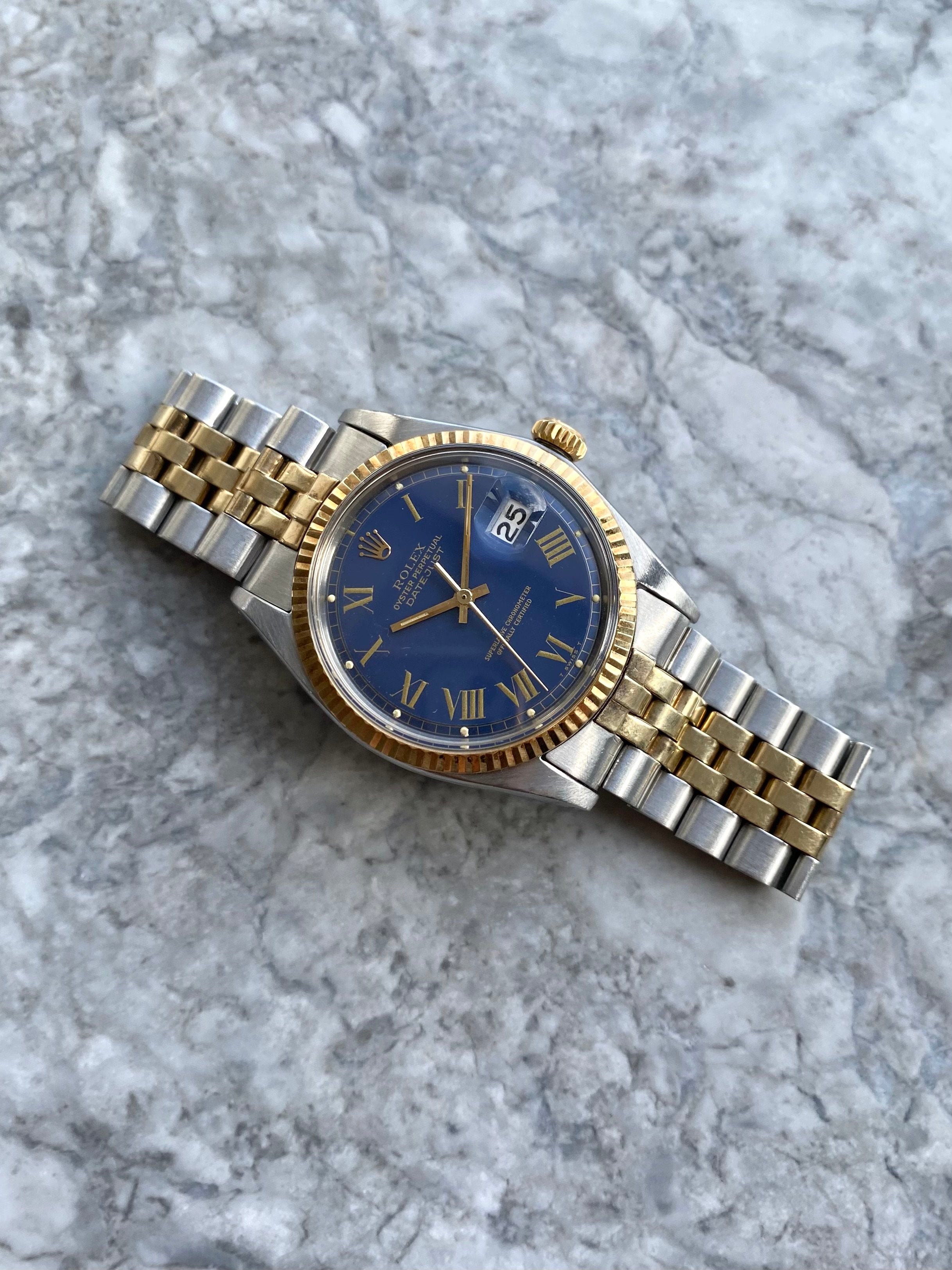 Rolex Datejust 1601 - Blue Buckley Dial.