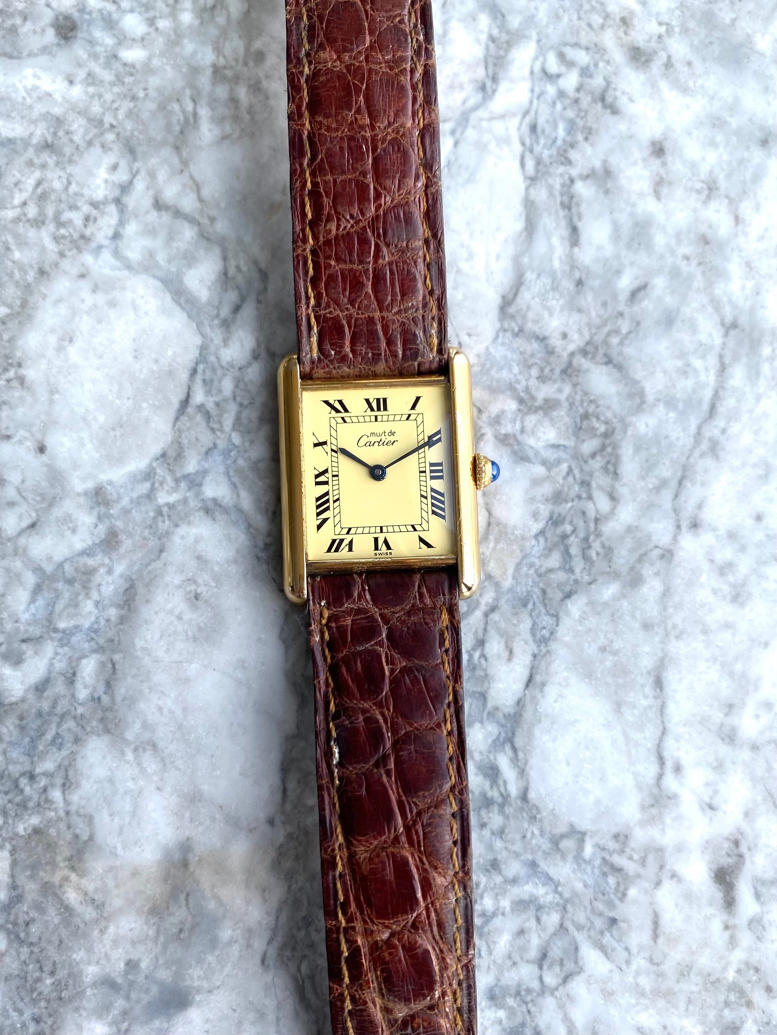 Must de Cartier Tank - Lemon Roman Numerals.