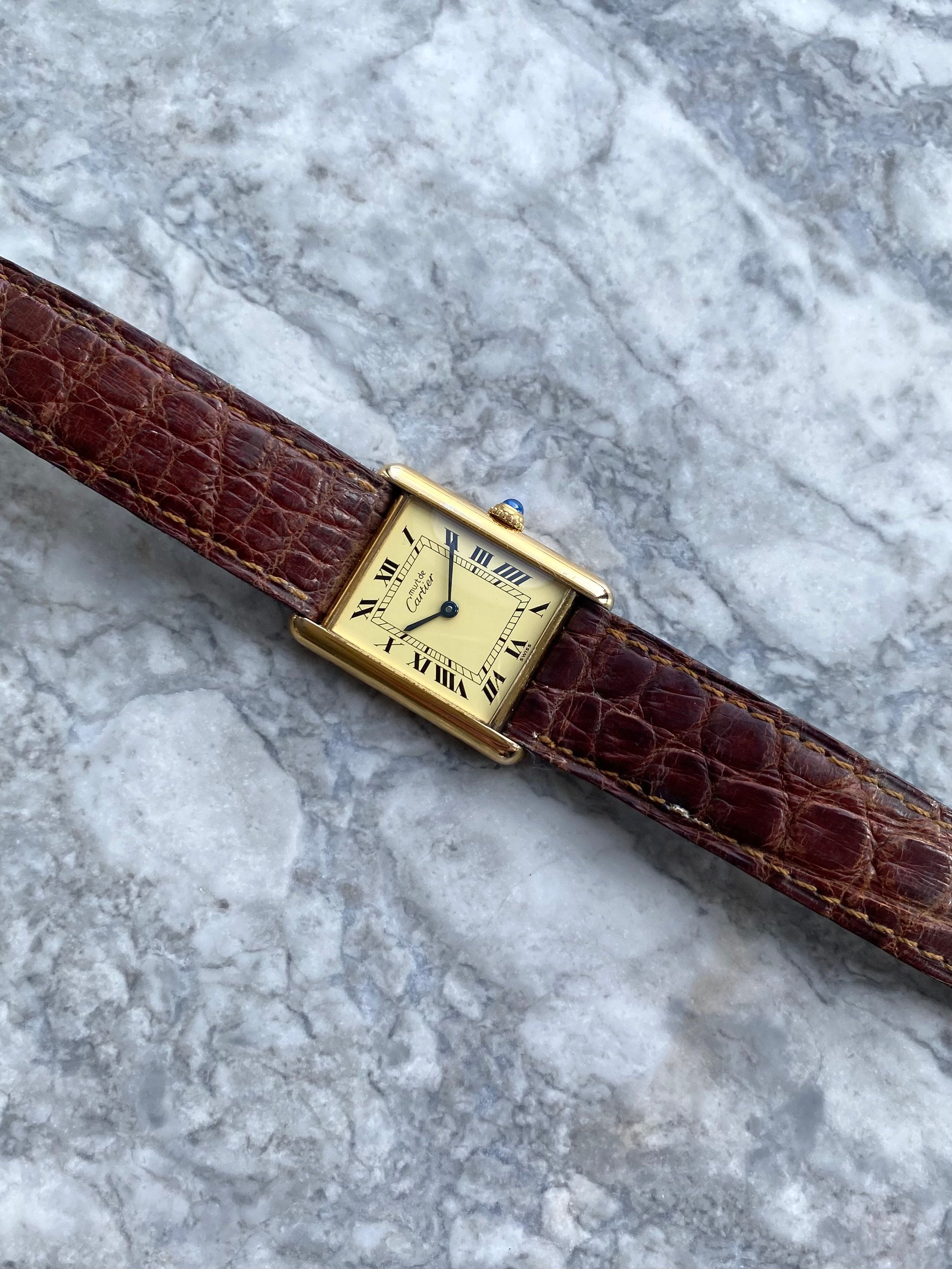 Must de Cartier Tank - Lemon Roman Numerals.