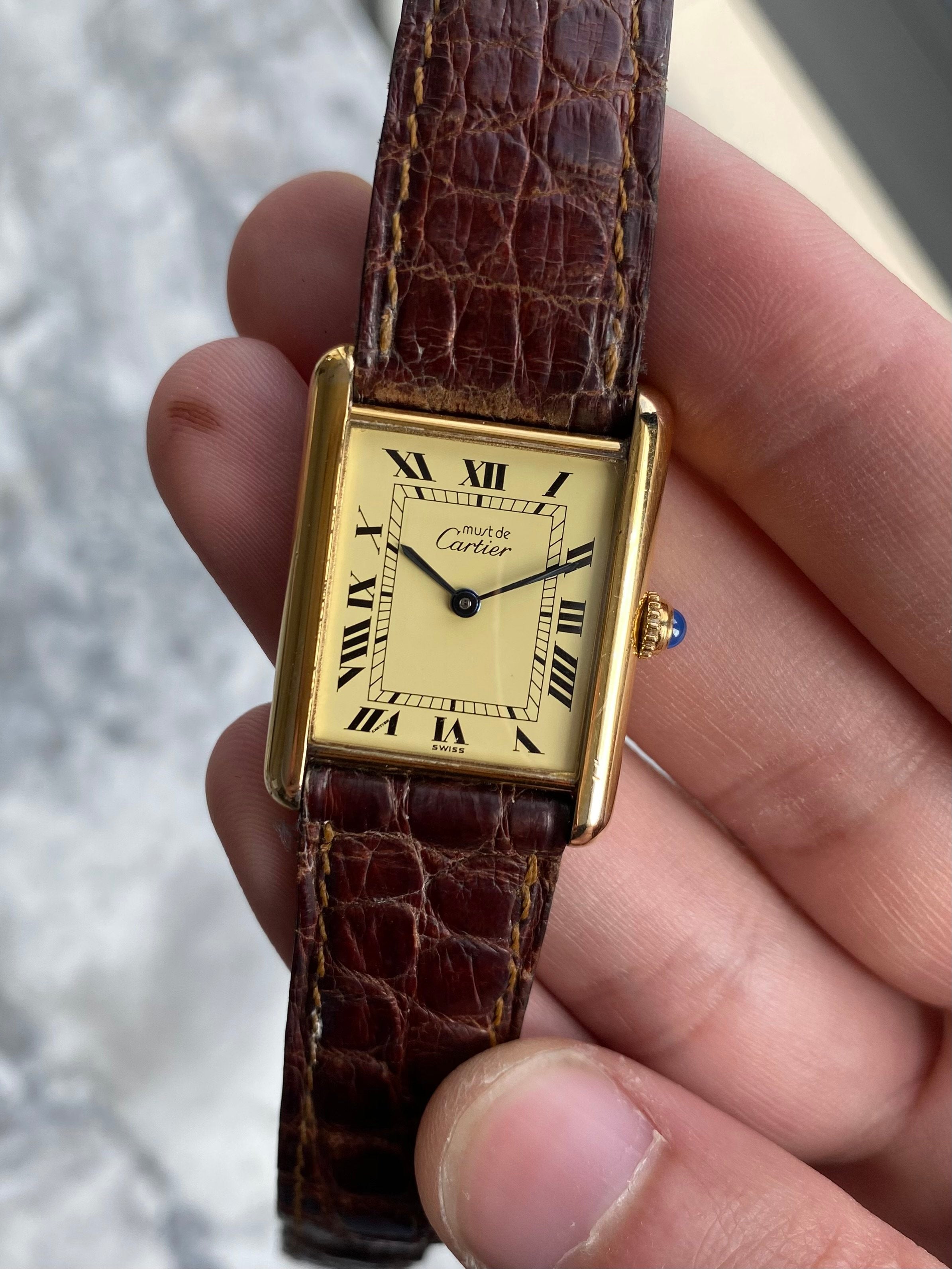 Must de Cartier Tank - Lemon Roman Numerals.