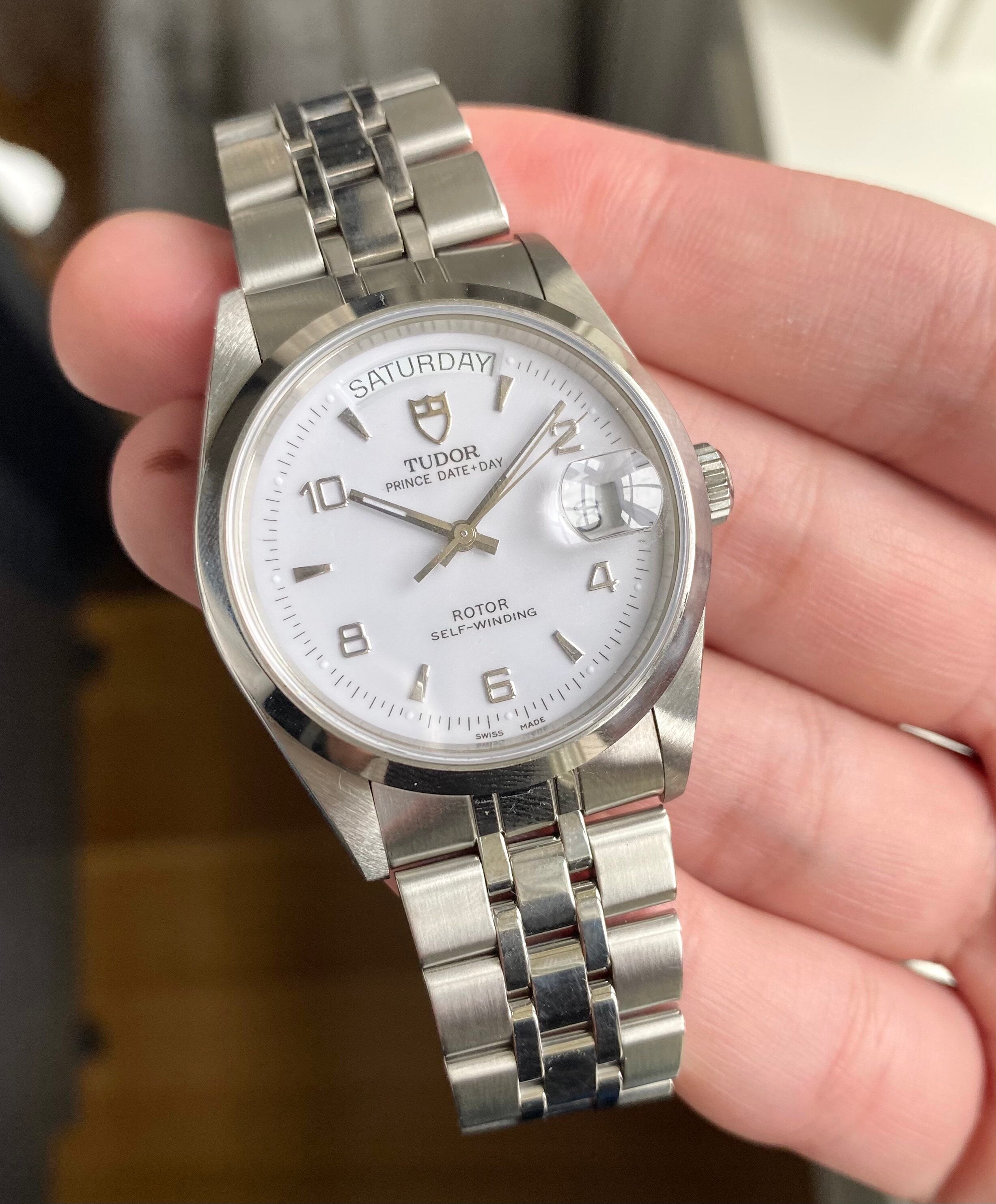 Tudor Prince Date-day — White Arabic Numerals