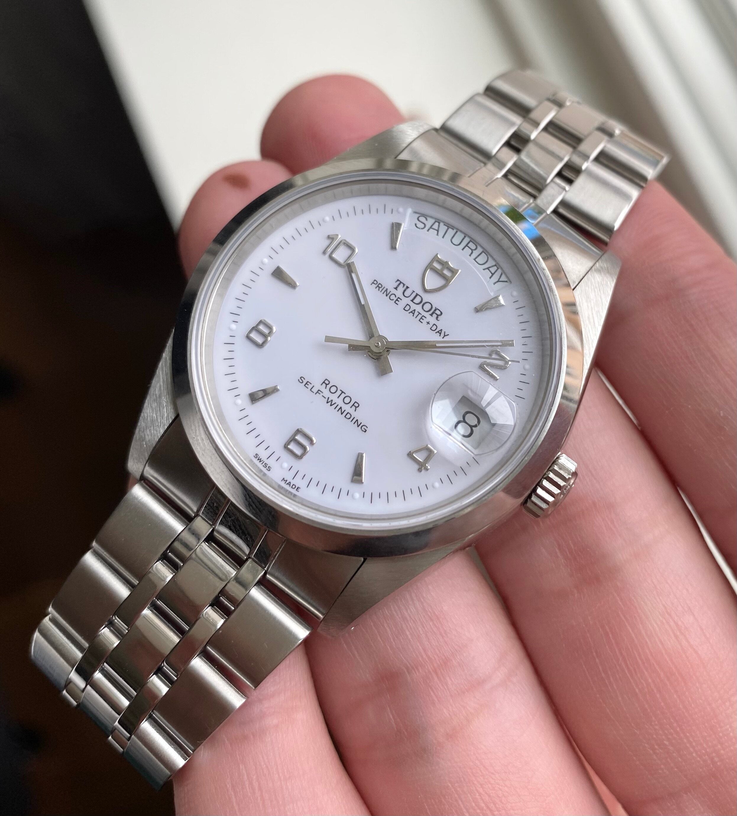 Tudor Prince Date-day — White Arabic Numerals