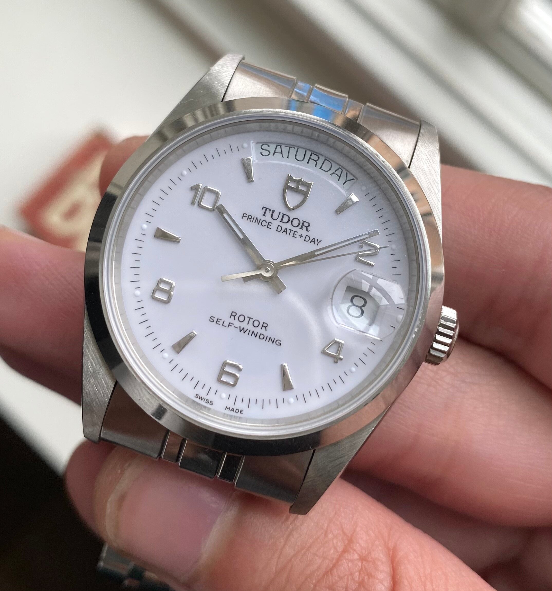 Tudor Prince Date-day — White Arabic Numerals