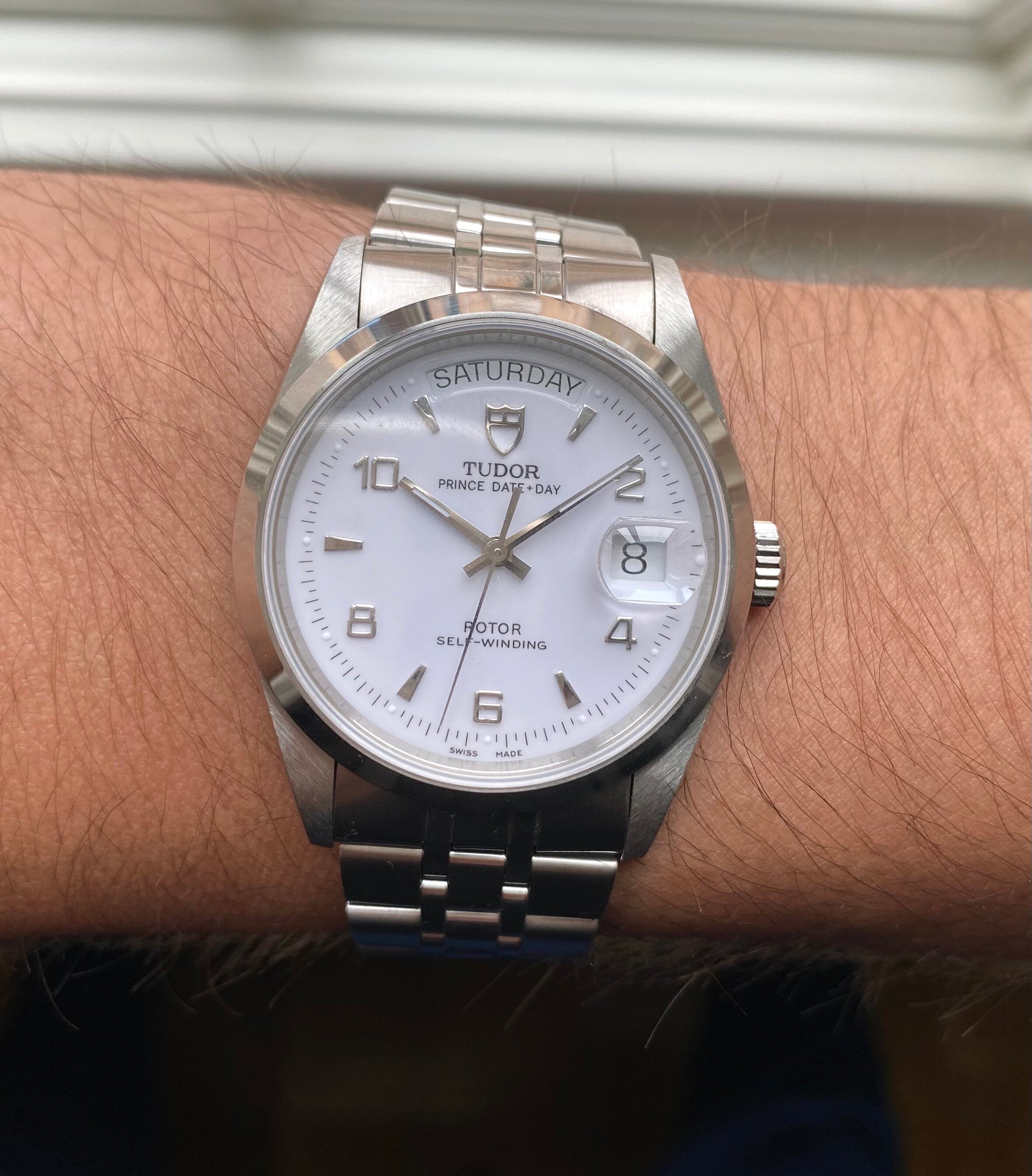 Tudor Prince Date-day — White Arabic Numerals