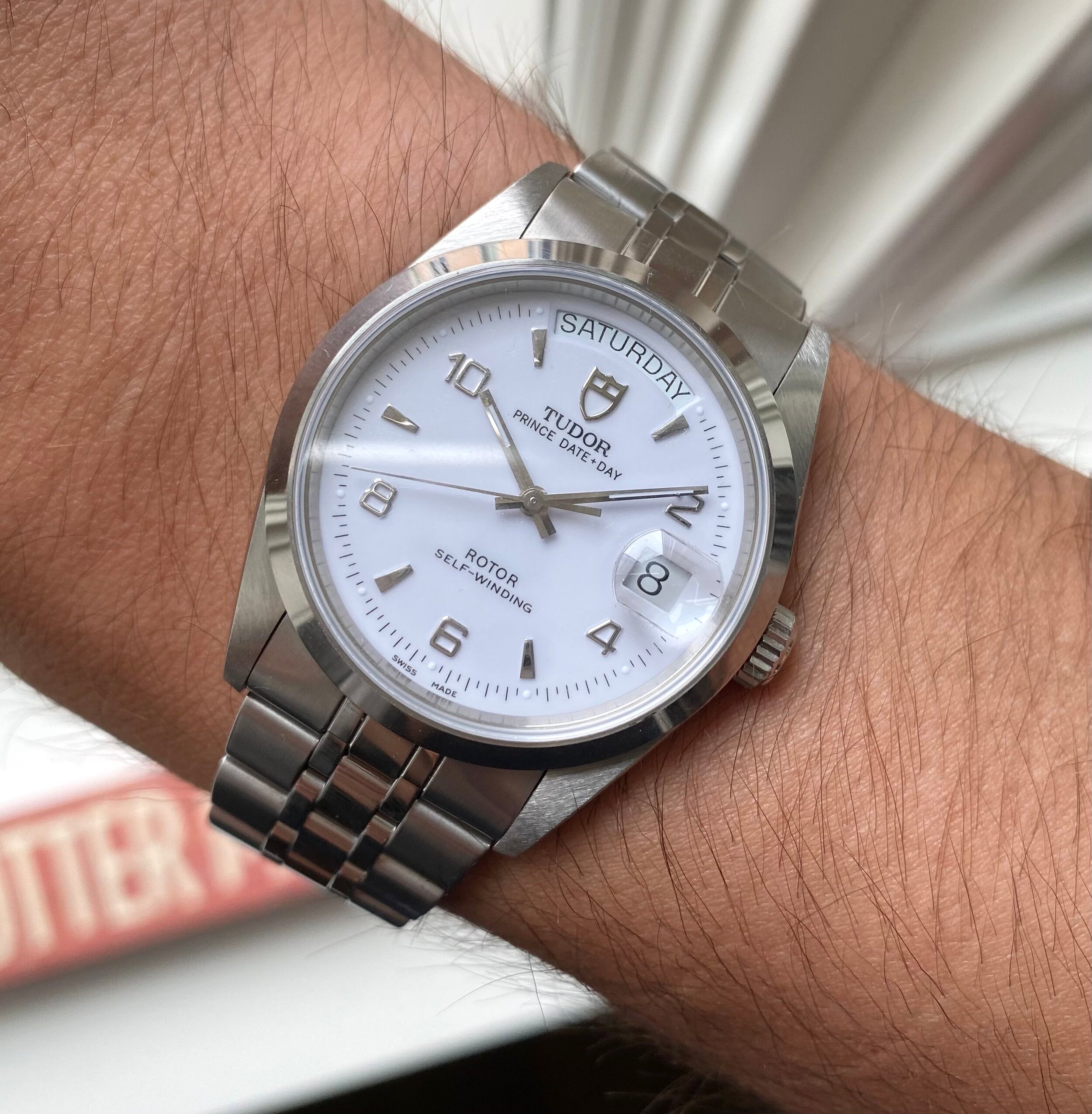 Tudor Prince Date-day — White Arabic Numerals