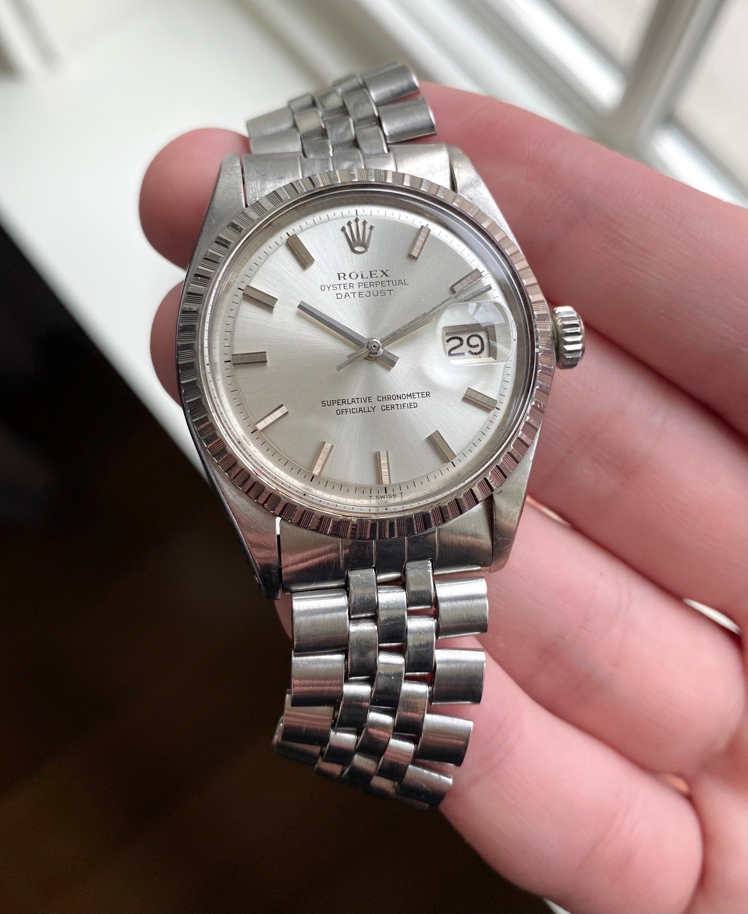 Rolex Datejust ref. 1603 — No Lume