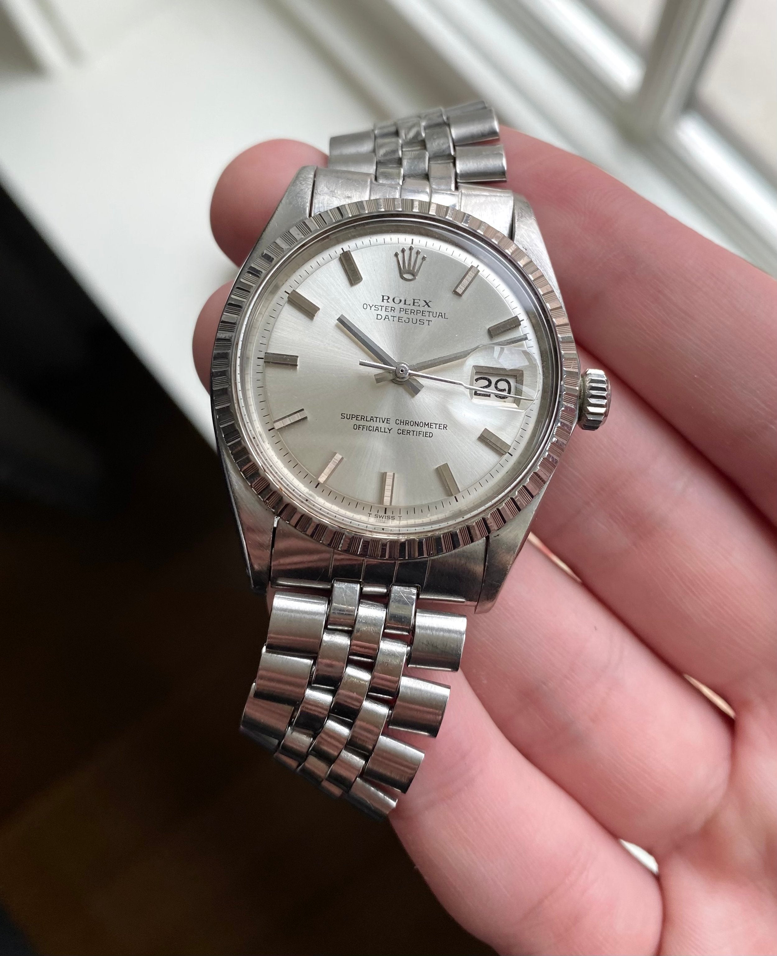 Rolex Datejust ref. 1603 — No Lume