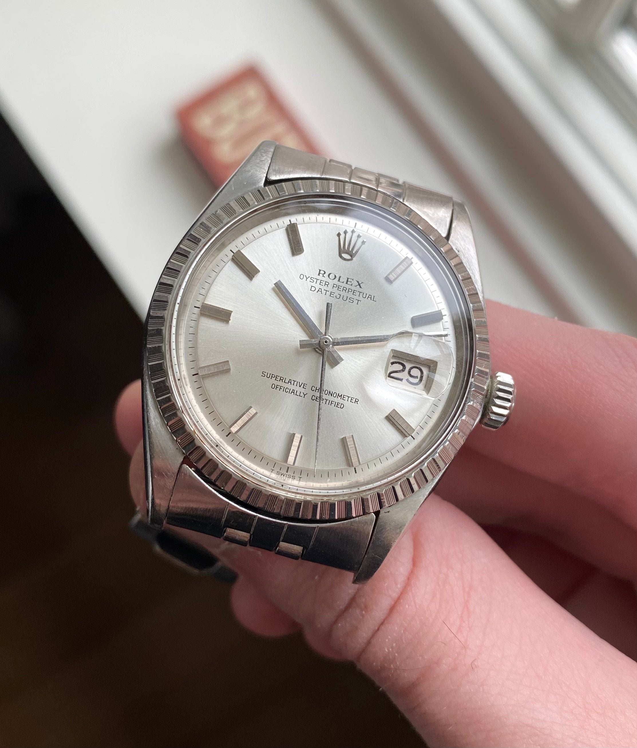 Rolex Datejust ref. 1603 — No Lume