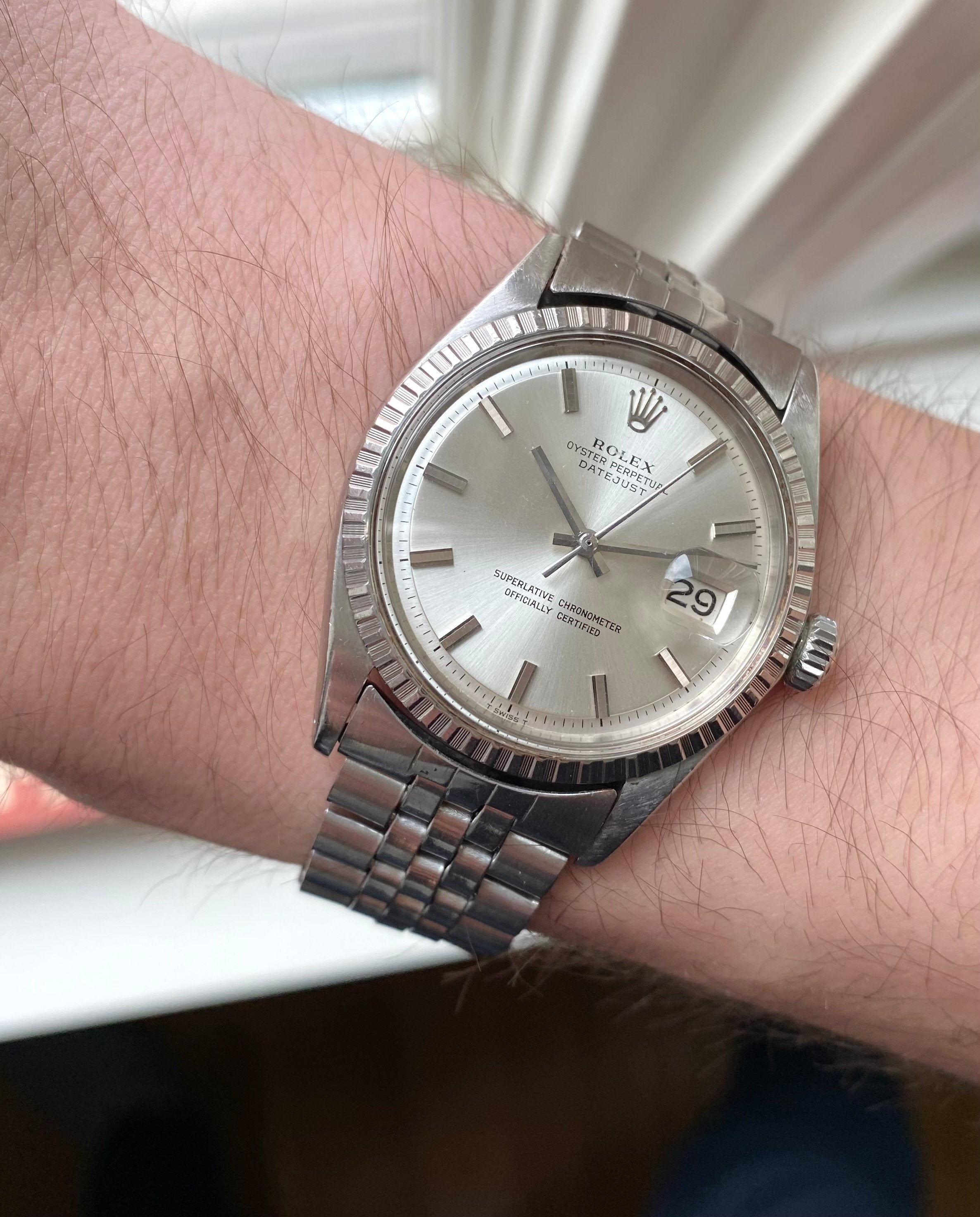 Rolex Datejust ref. 1603 — No Lume