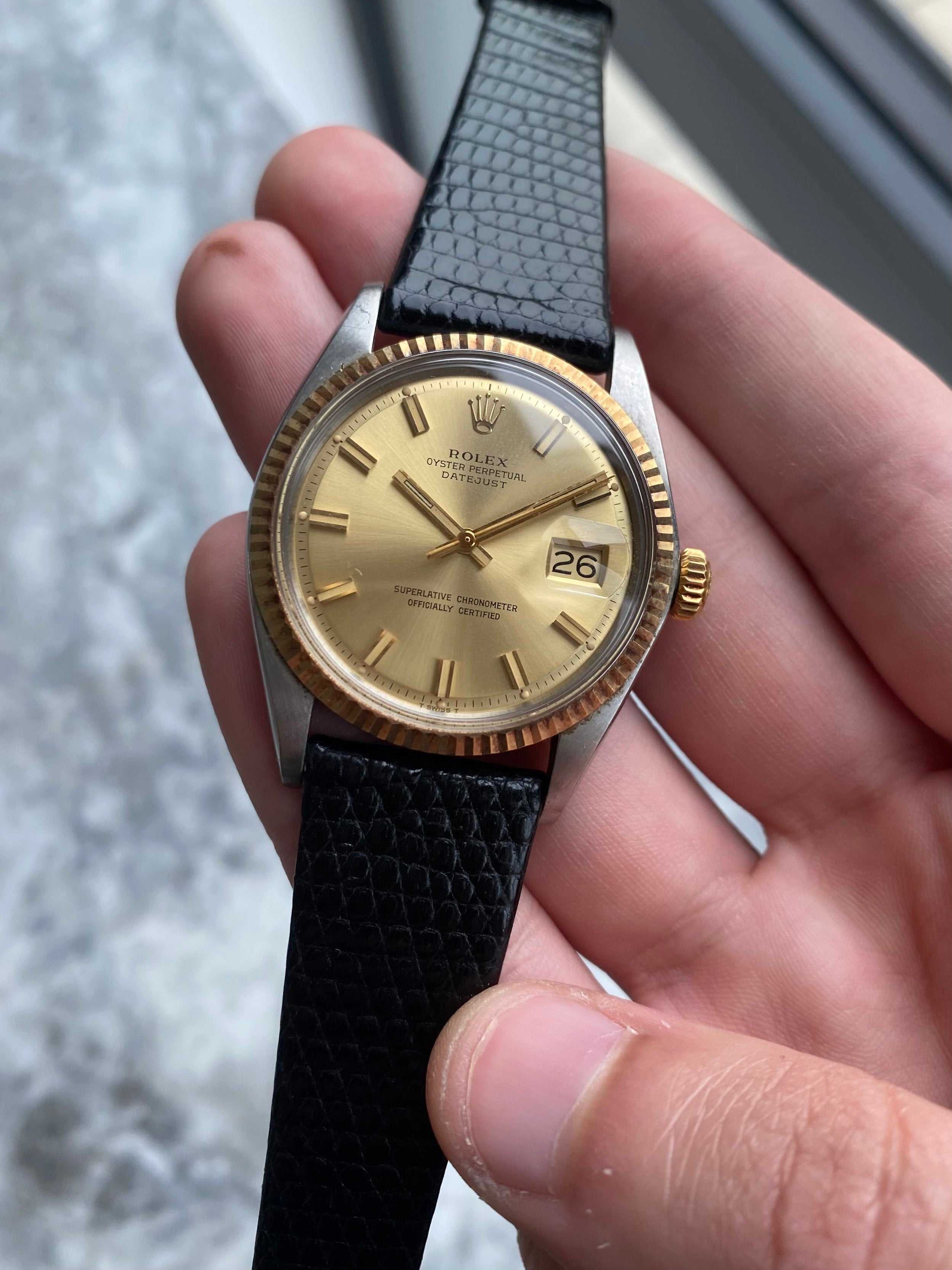 Rolex Datejust 1601 - Two Tone Wideboy Dial.