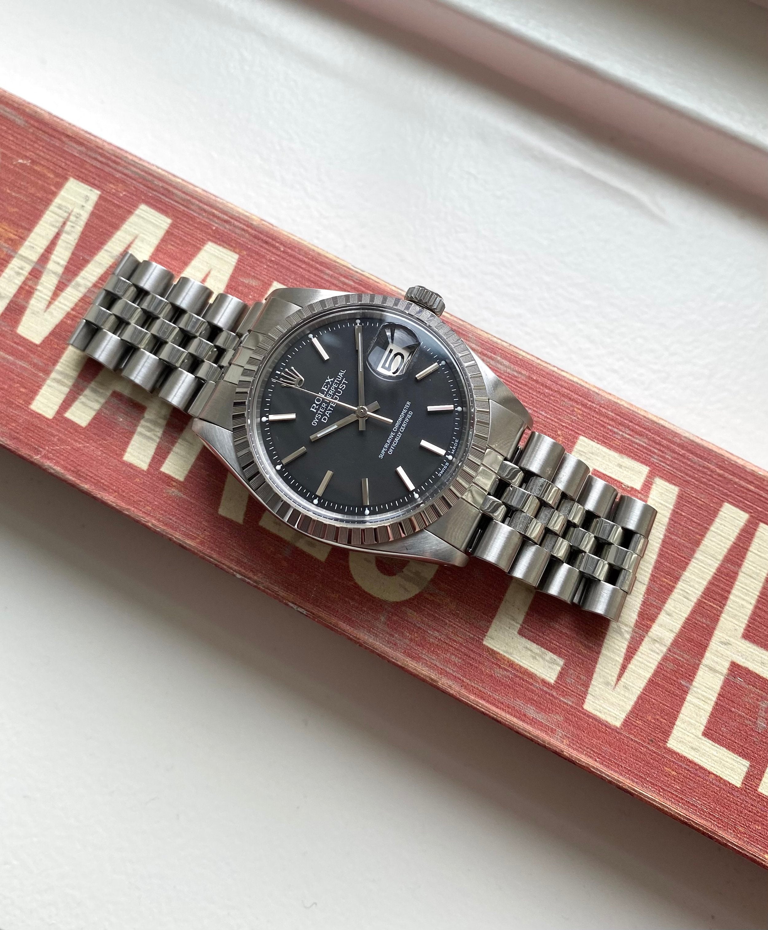 Rolex Datejust ref. 1603 — Matte Black Dial