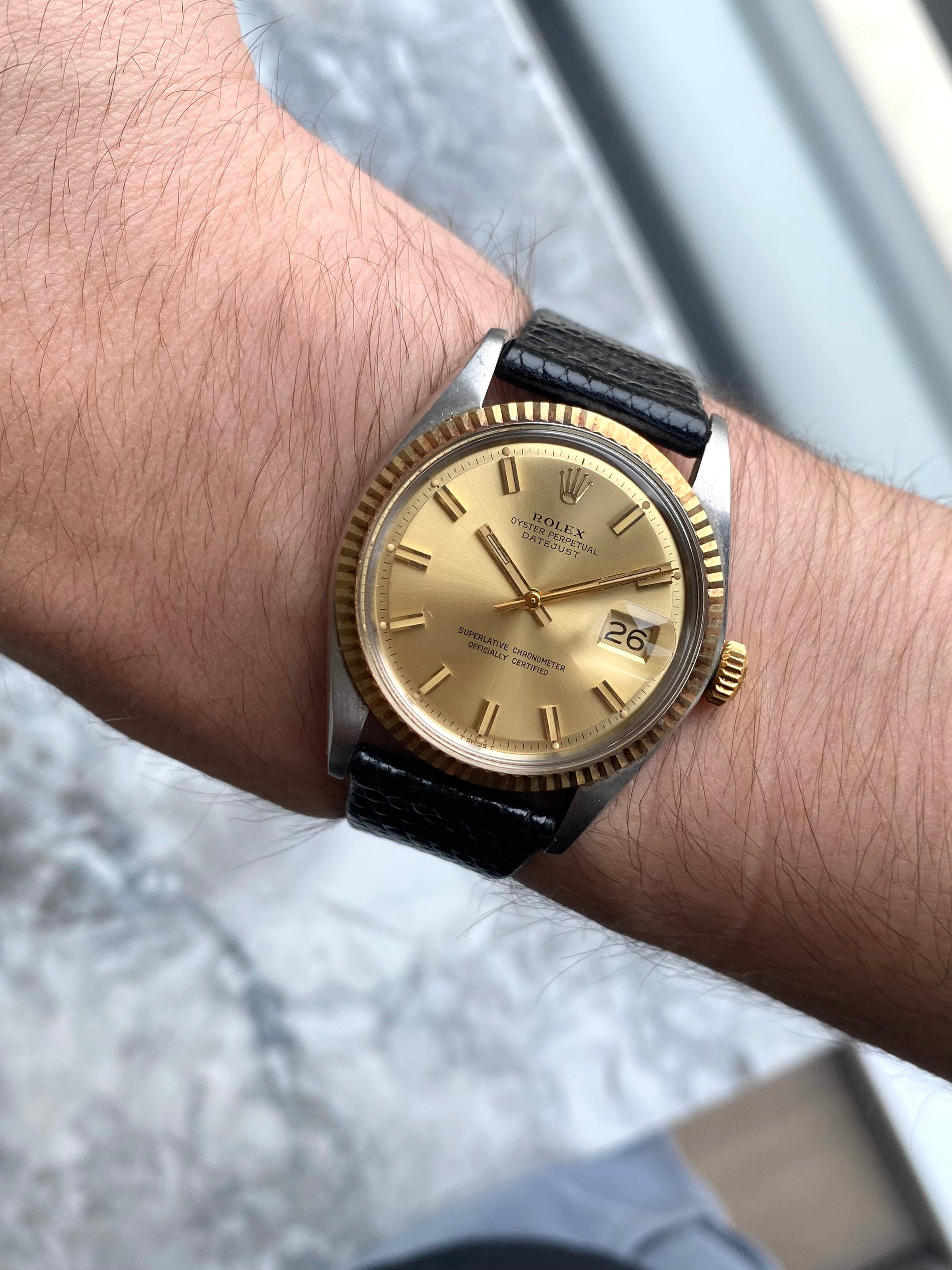 Rolex Datejust 1601 - Two Tone Wideboy Dial.