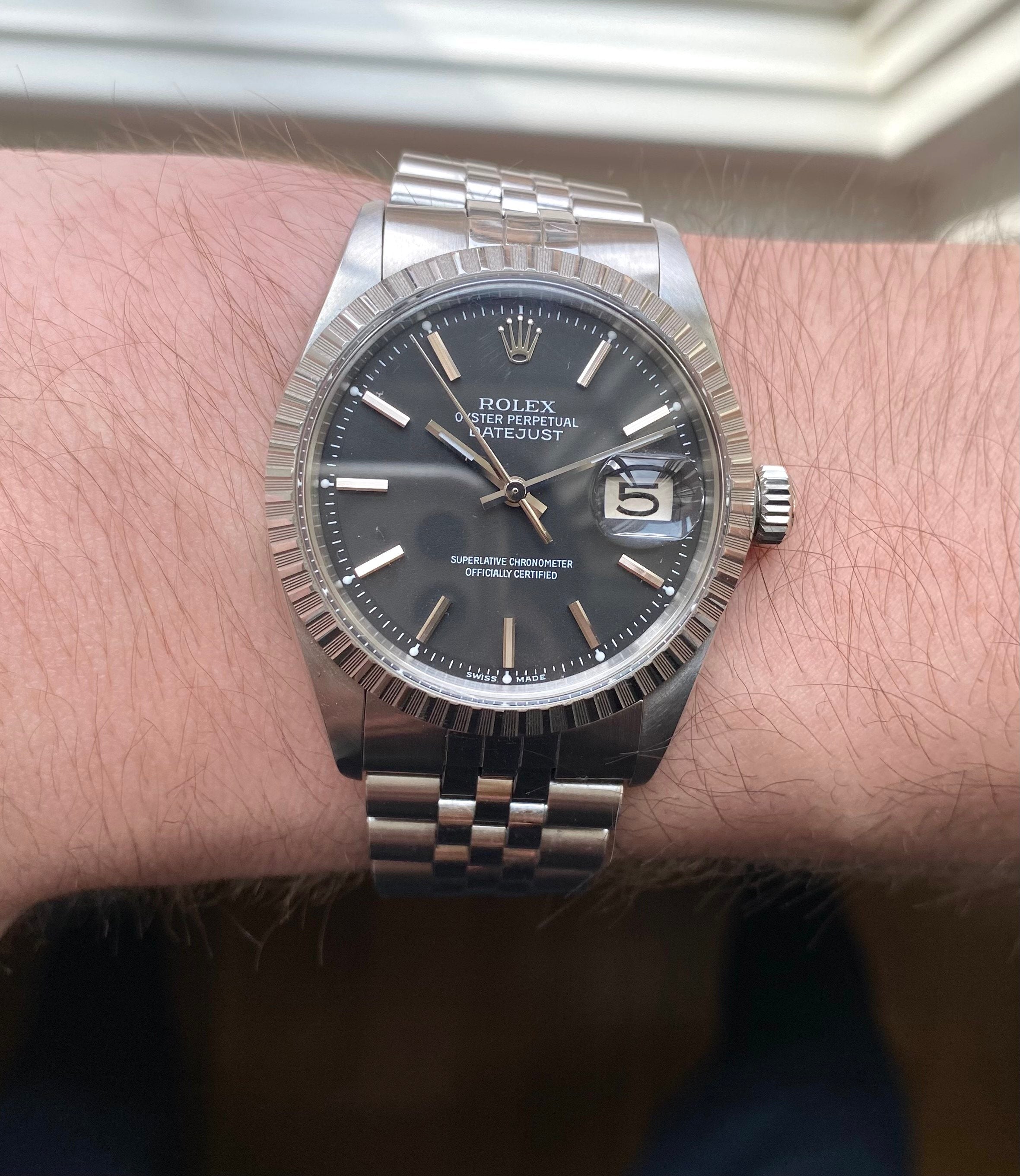 Rolex Datejust ref. 1603 — Matte Black Dial