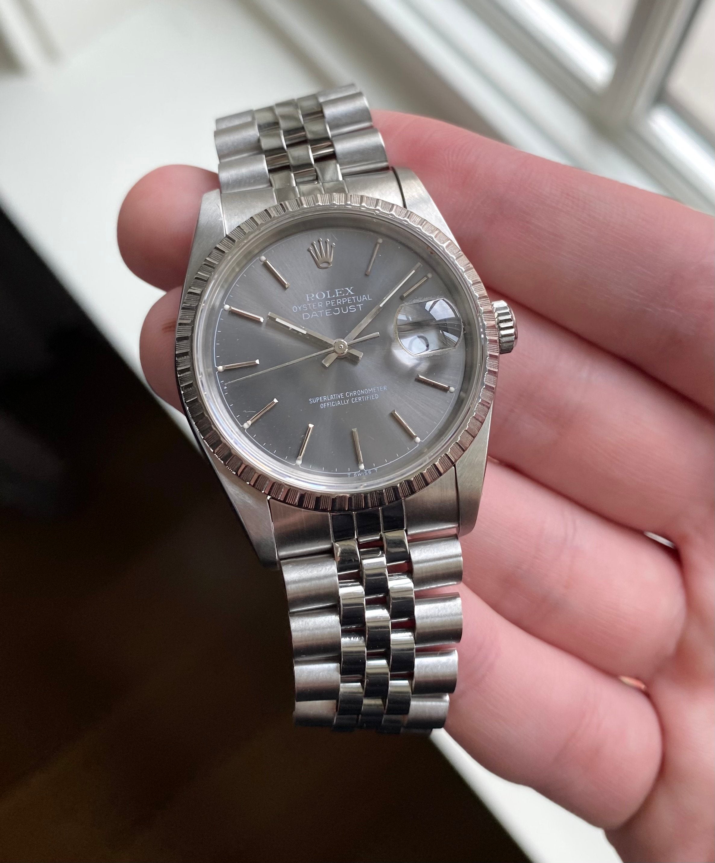 Rolex Datejust ref. 16220 — Grey Dial